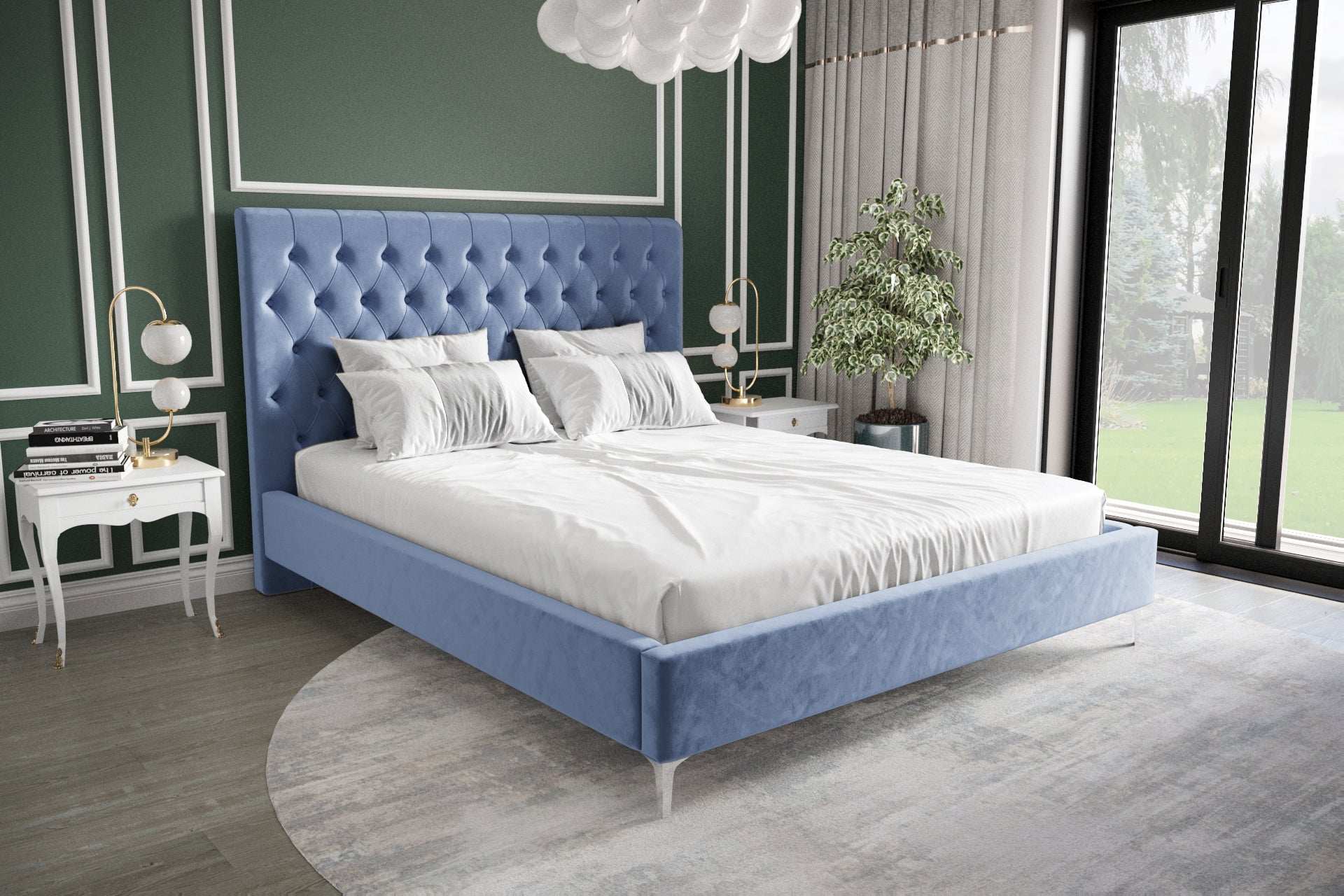 G-Valentino Upholstered Bed - Stylish and comfortable addition to any bedroom.