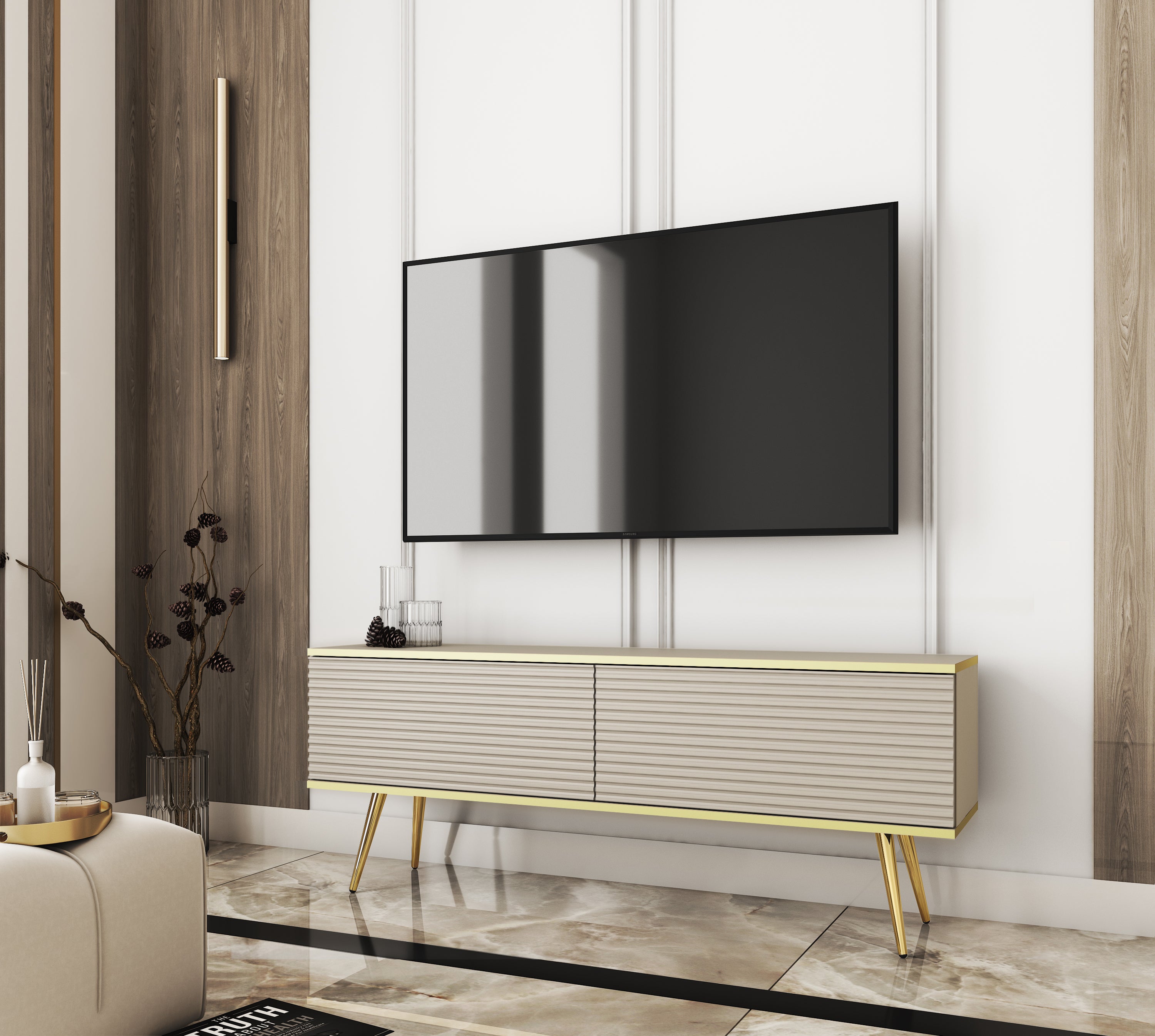 Oro TV Stand 135 - Fresh Design with Versatile Configuration