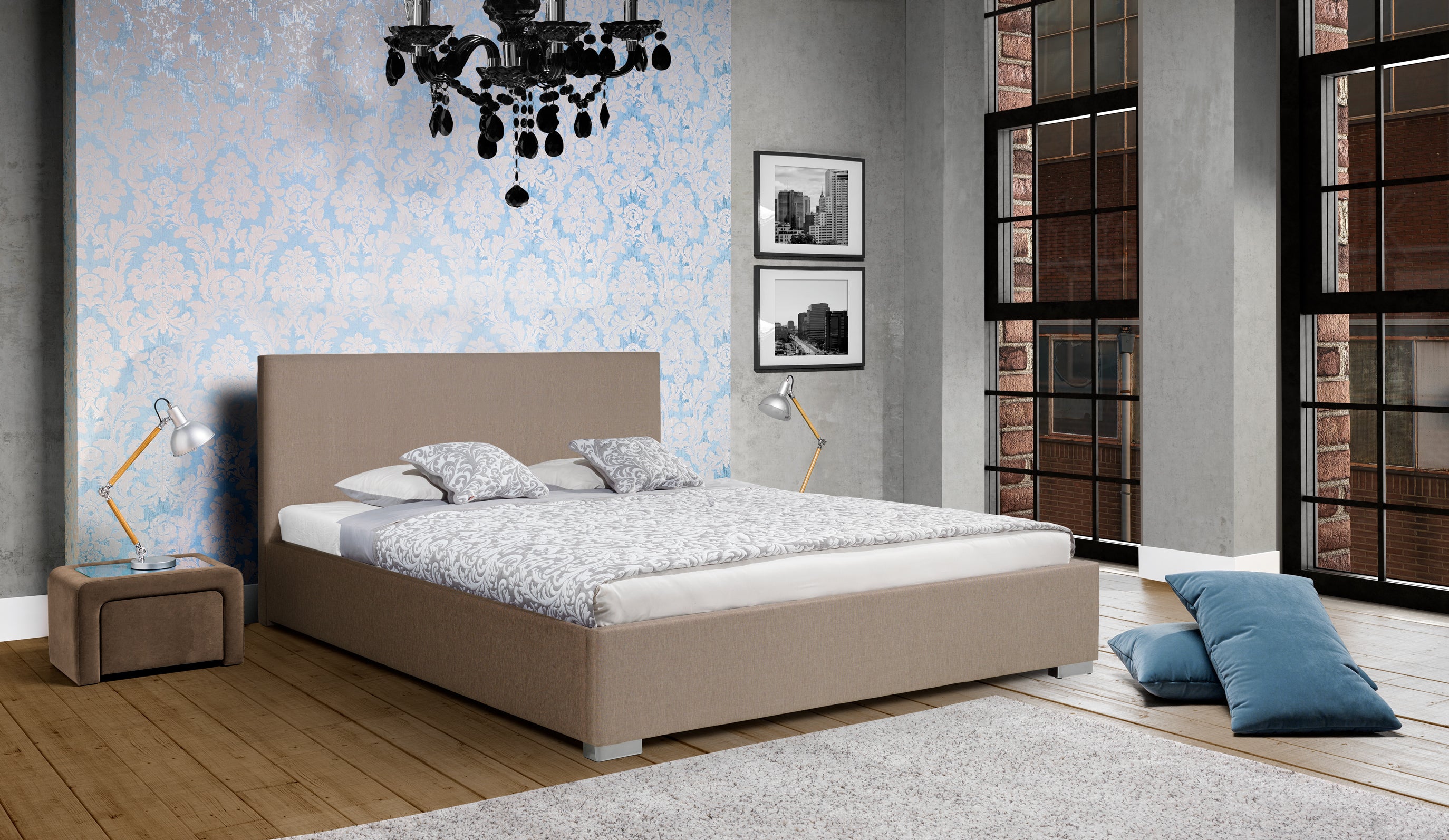 SLEEP VARIA Upholstered Bed Frame without Storage – Various Colours