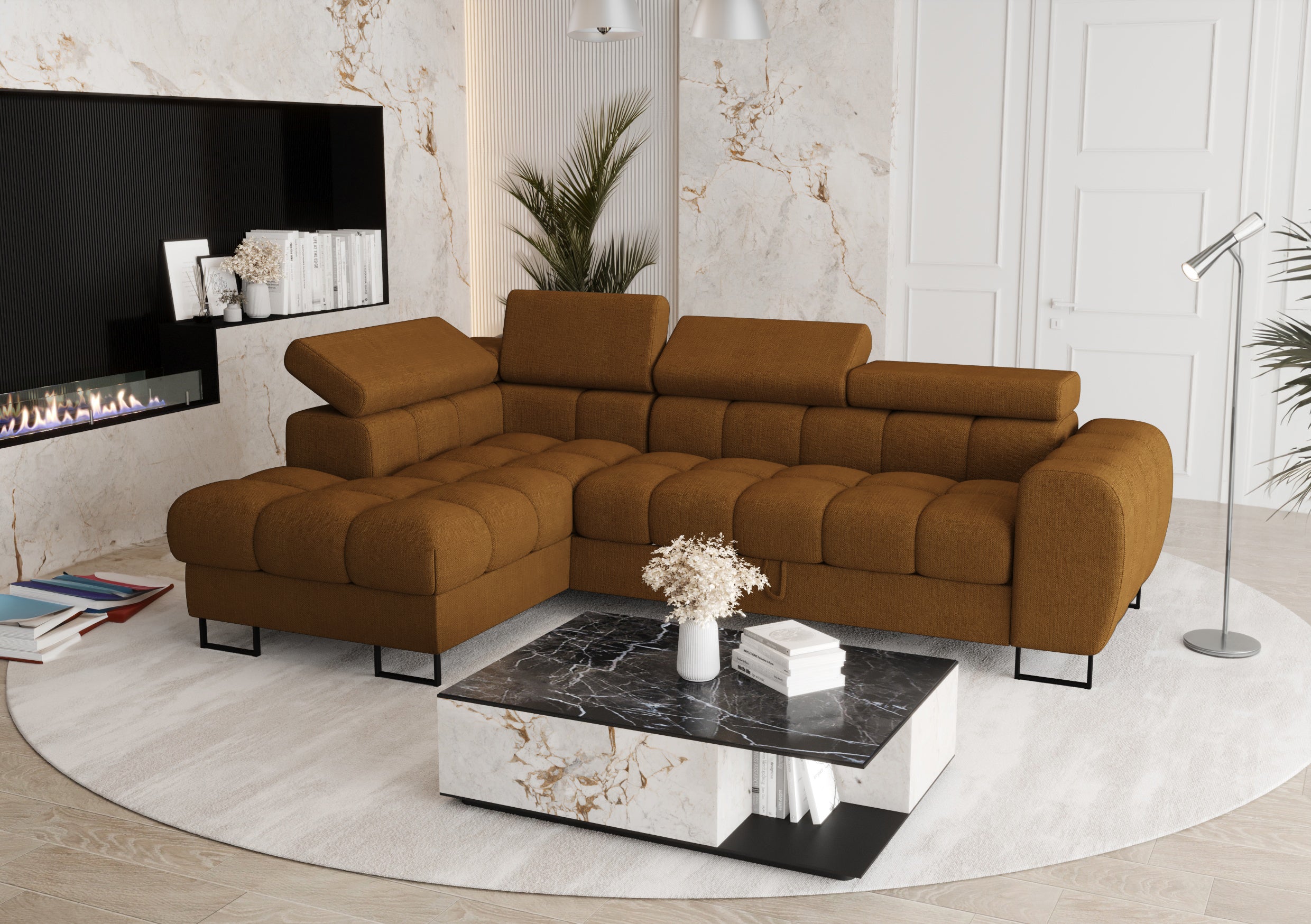 Aspen Mini Corner Sofa  Left – Available in Various Colors and Fabrics