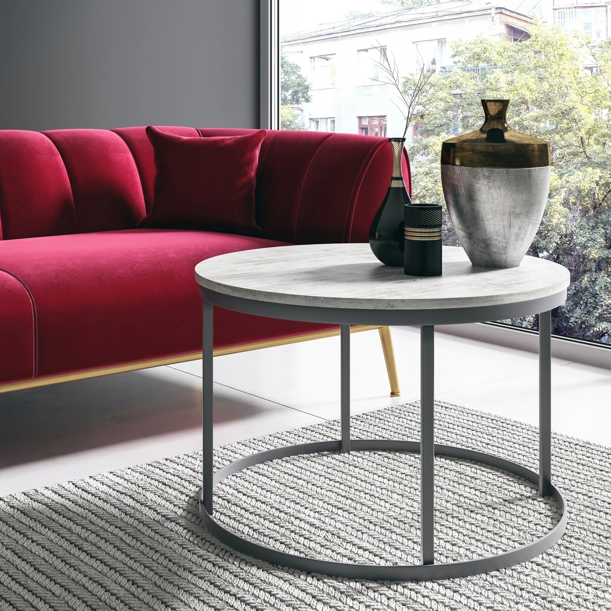 Modern Round Coffee Table Redpak Foss