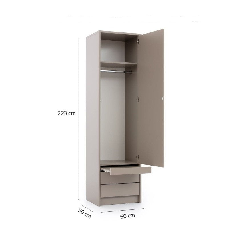 Genius Murphy Bed with Sofa Oiled Oak 140 x 200 cm SET, LED Lighting
