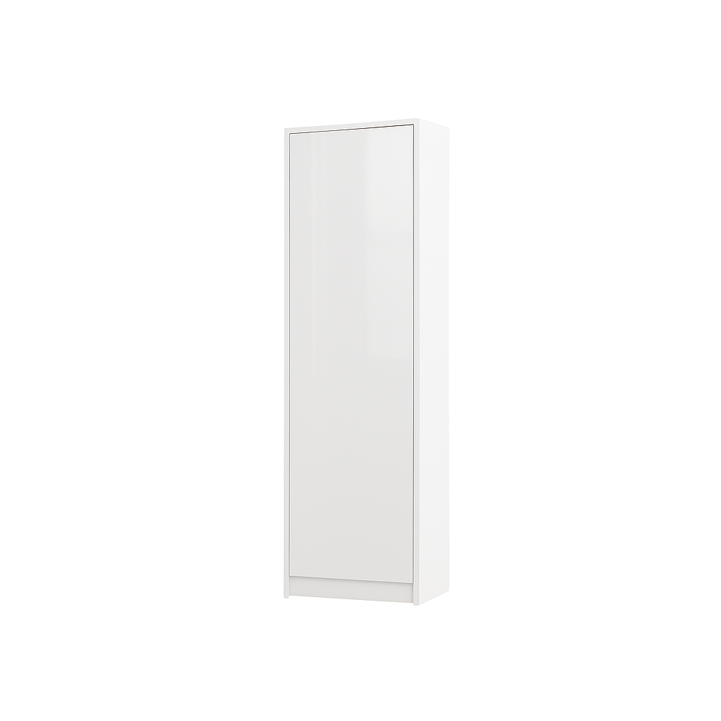 Customizable Genius Murphy Bed with Sofa Set 140 x 200 cm White Gloss, LED Lighting