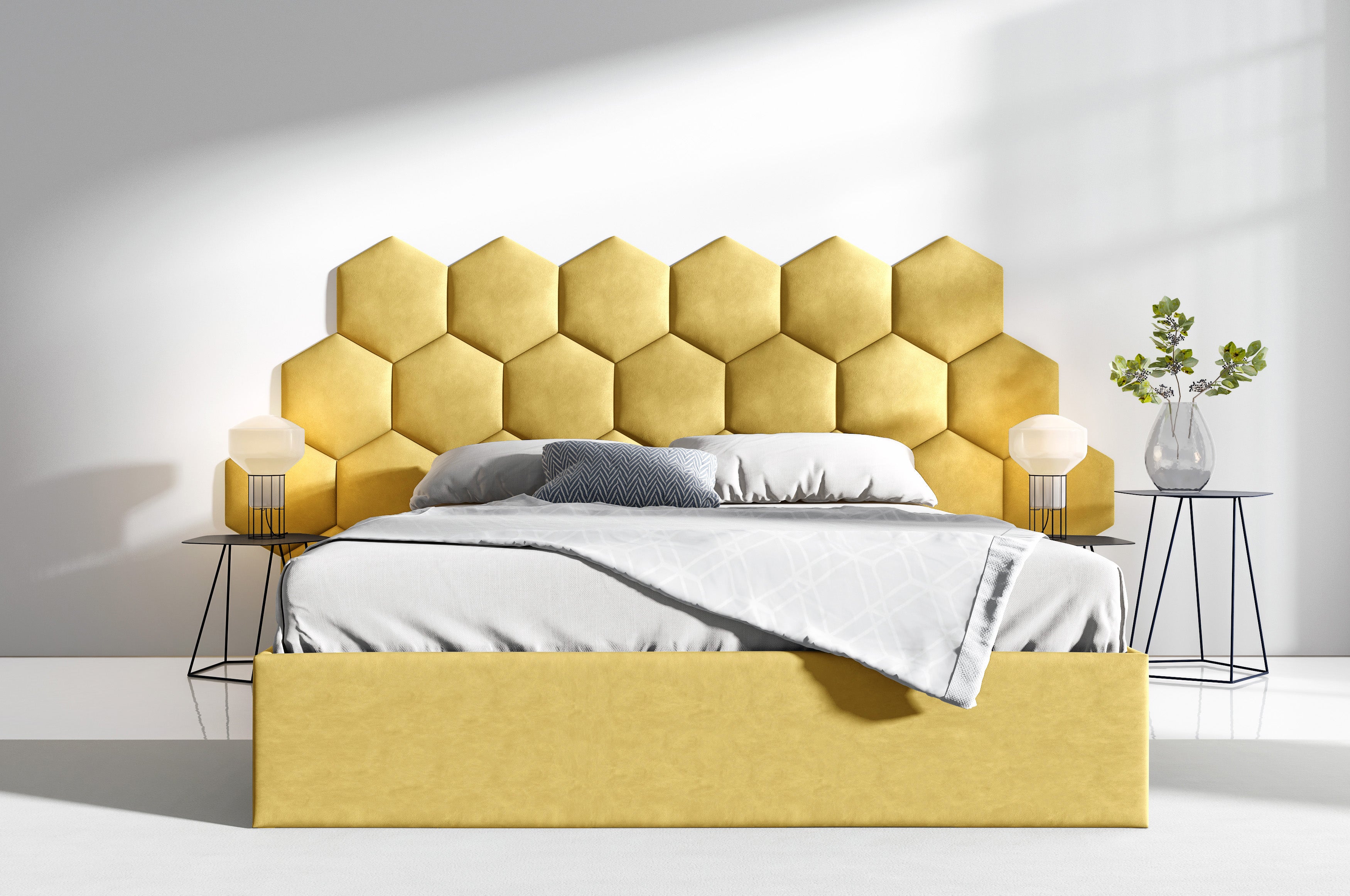 Upholstered Wall Panels Honeycomb 40.5x35.3 cm