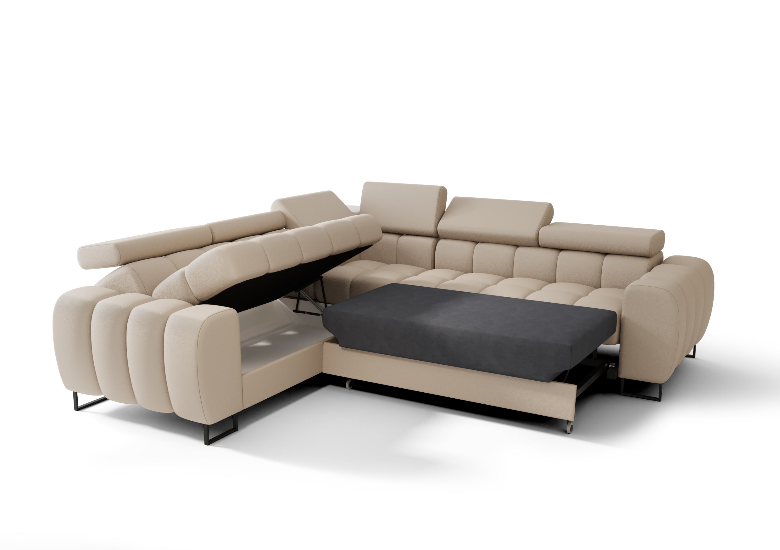 Aspen Max Relax 330×260 cm Corner Sofa Bed Left - Available in Various Colors and Fabrics