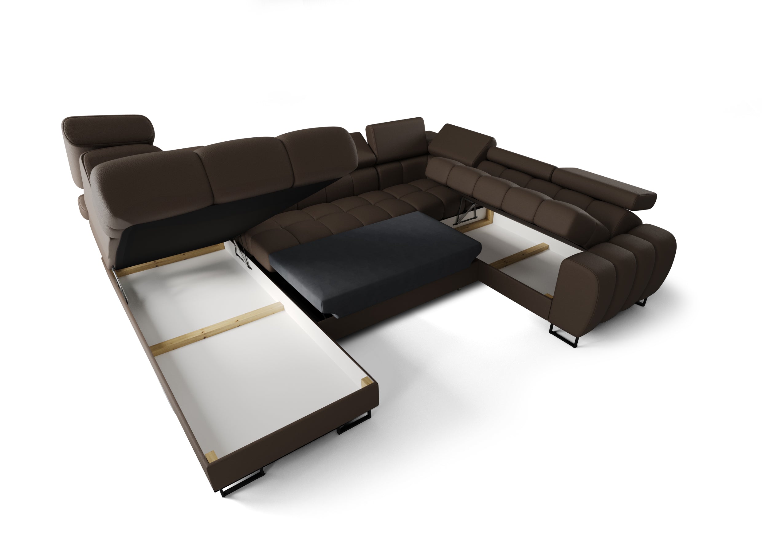 Aspen Max I 265×350×225 cm U-Shaped Corner Sofa Bed Left – Available in Various Colors and Fabrics