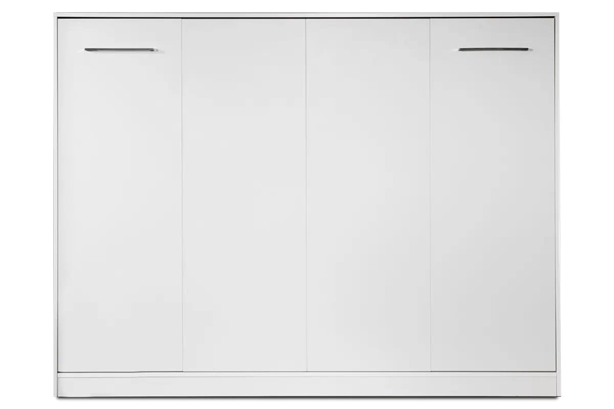 NE Murphy Bed Horizontal Matt White 90,120 or 140 x 200 cm