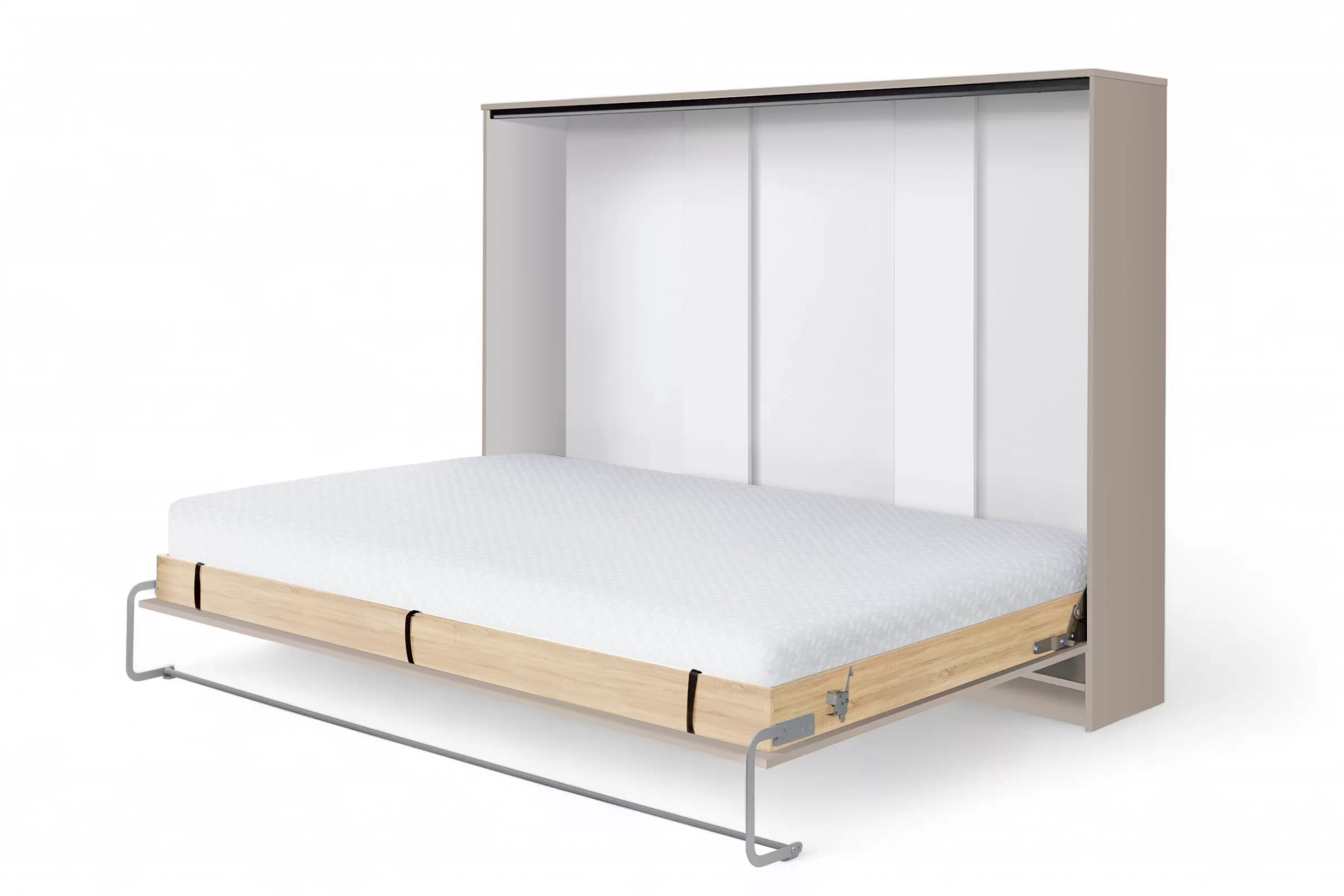 NE Murphy Bed Horizontal Cashmere Congo 90,120 or 140 x 200 cm