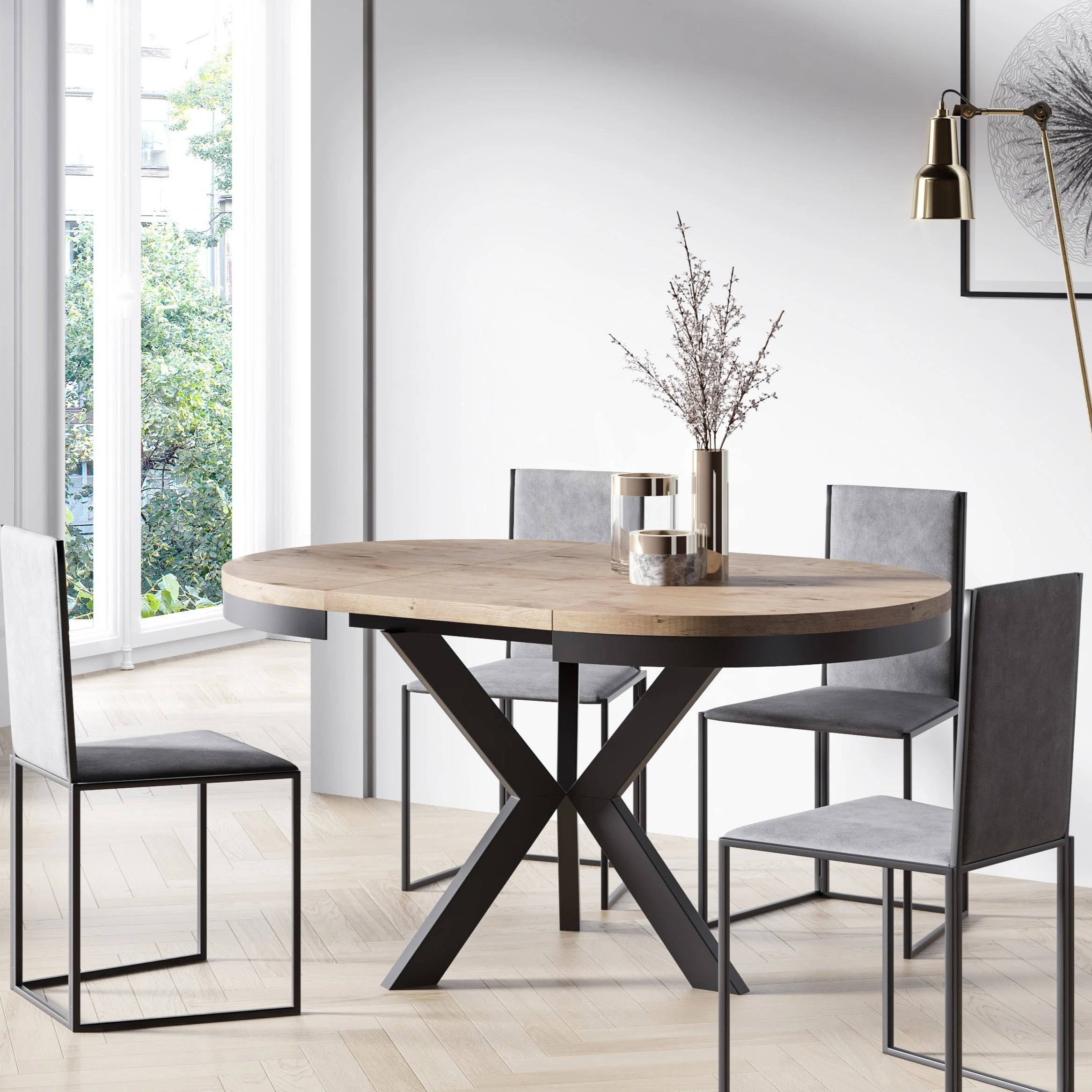 Round Dining Table Redpak Renee (Extendable)