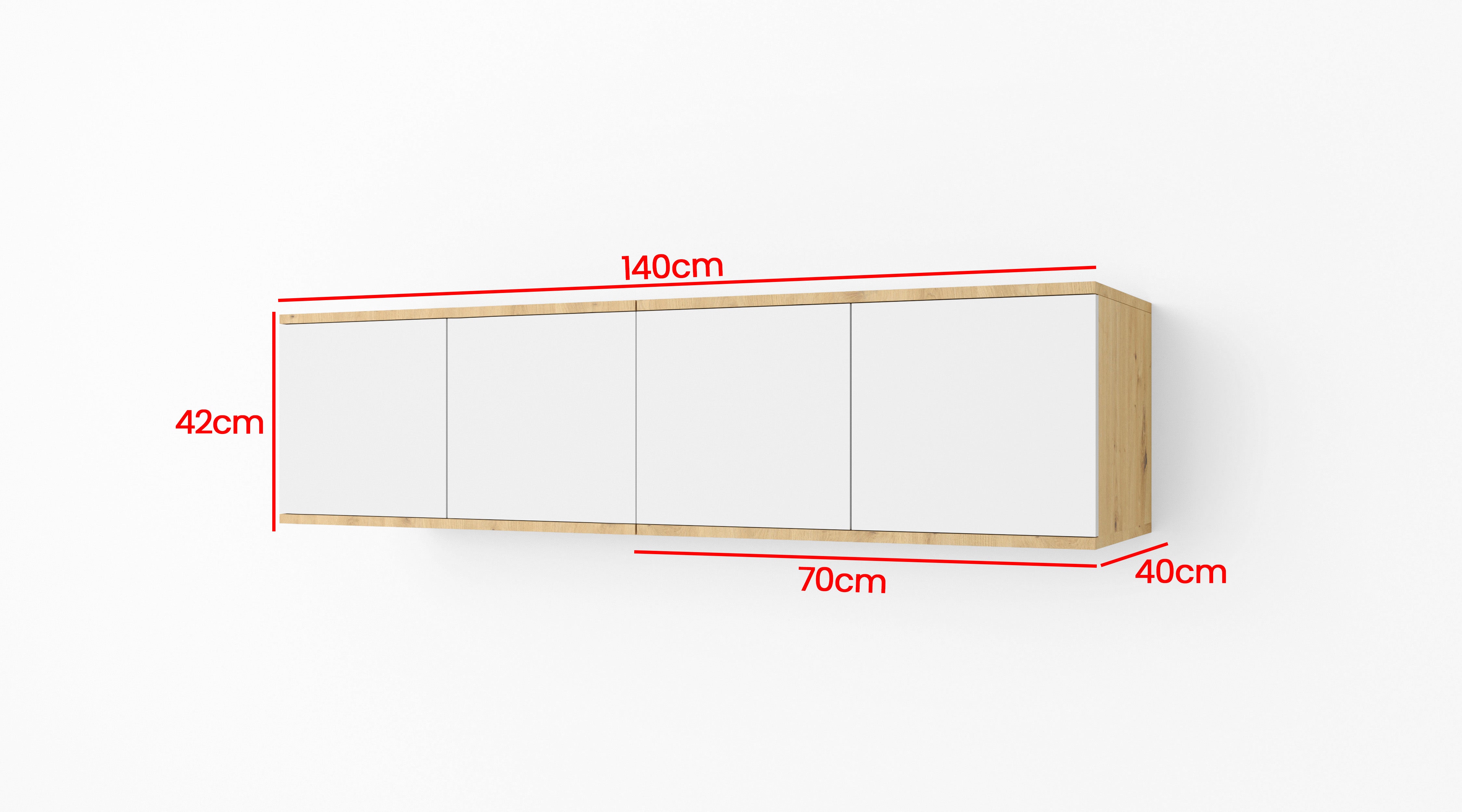 PK Sevilla Wall-Mounted TV Cabinet 140 cm