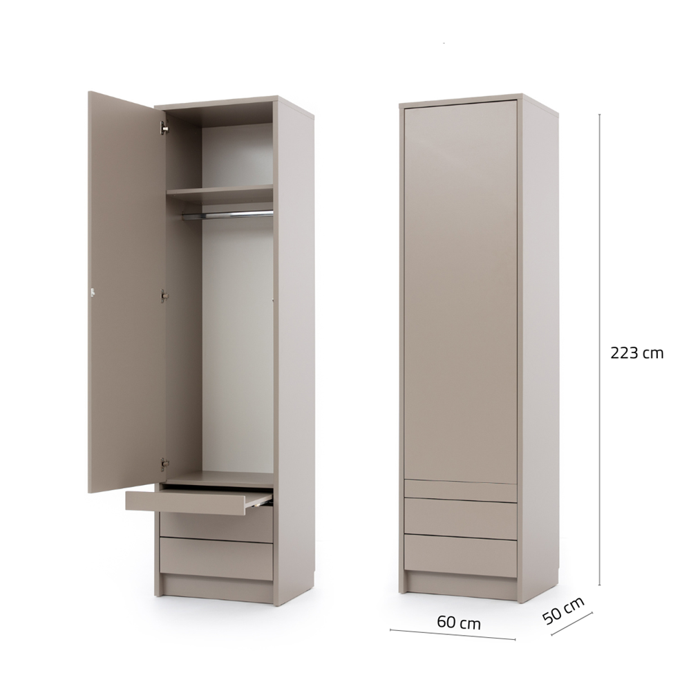Customizable Genius Murphy Bed with Sofa Set 140 x 200 cm Congo, LED Lighting