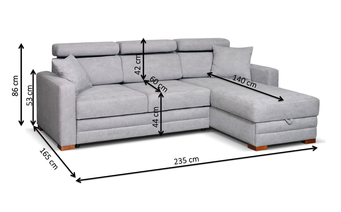 Solar Corner Sofa Soft Grey