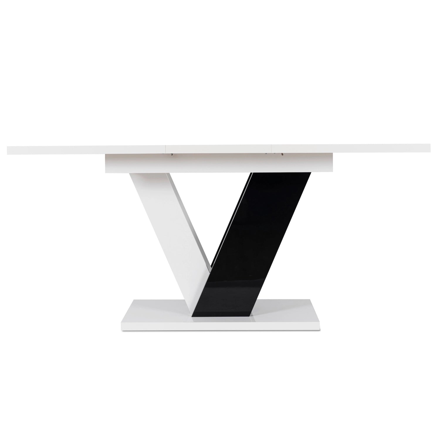 Elite CLARK Extendable Dining Table – White/Black Gloss (120-160 cm)
