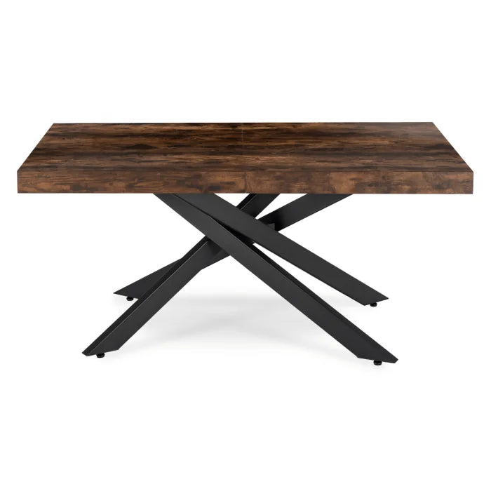 Elite HAMPTON Extendable Rectangular Dining Table 160–240 cm Rustic Oak / Black Modern Loft