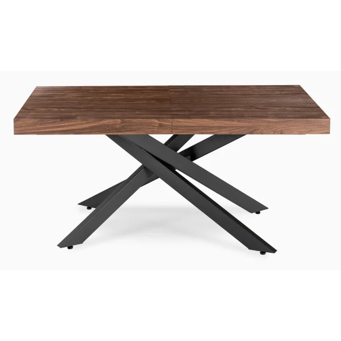 Elite HAMPTON Extendable Rectangular Dining Table 160–240 cm Walnut / Black Modern Loft