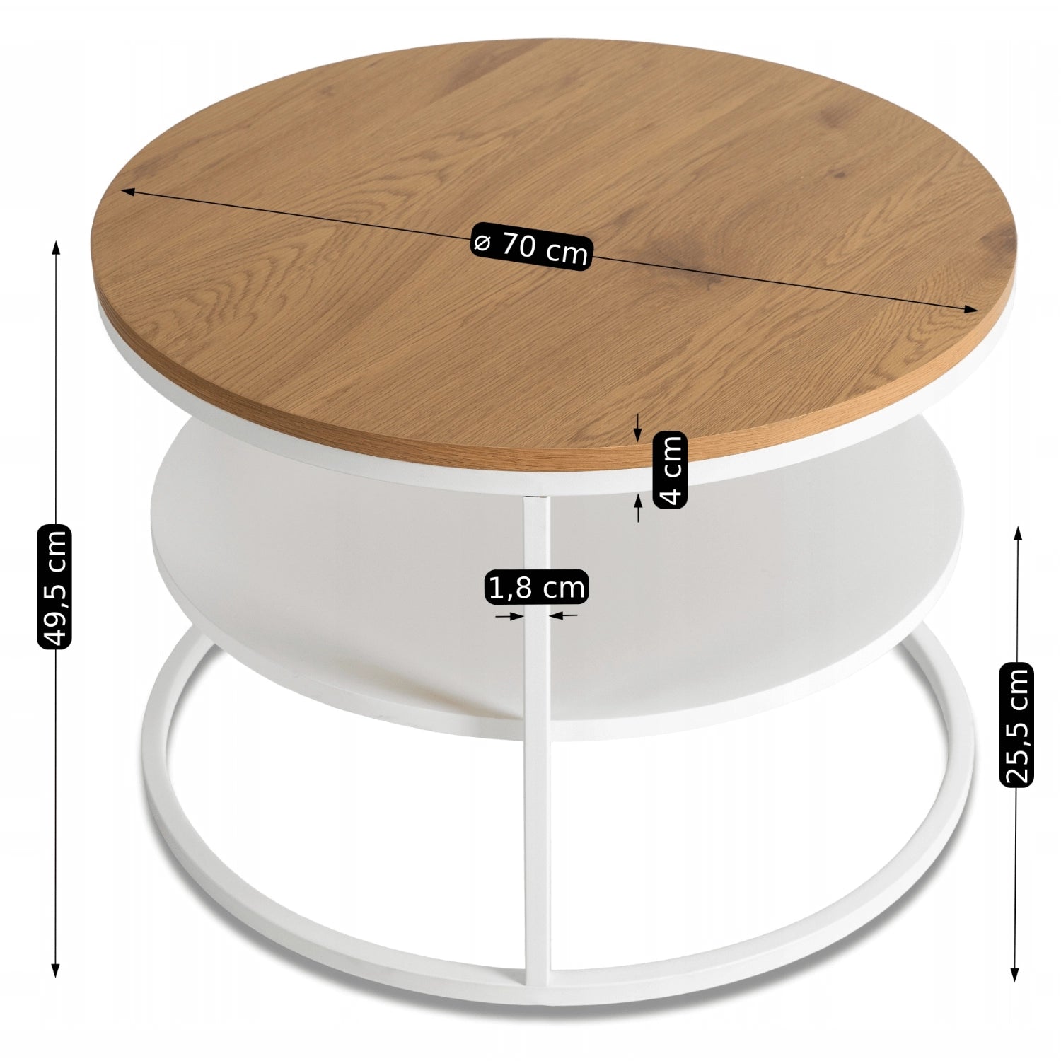 Elite BEST Oak/White Coffee Table