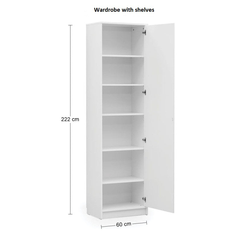 Customizable Murphy Bed BASIC Horizontal  Furniture Set Black and Lancelot Oak 90, 120, 140 x 200 cm