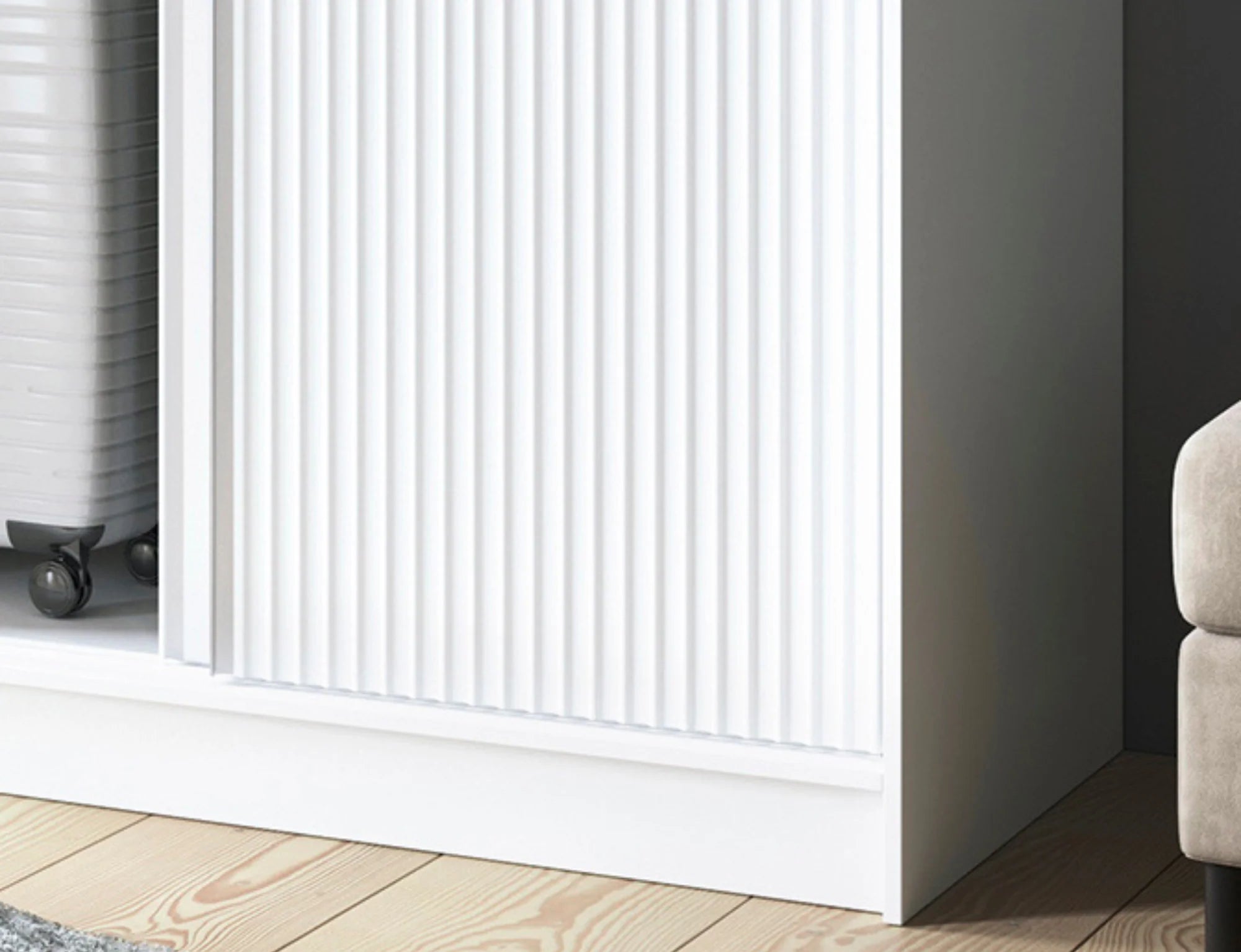 Eltap Biancco II 2D Sliding Wardrobe – White Matte 120 cm