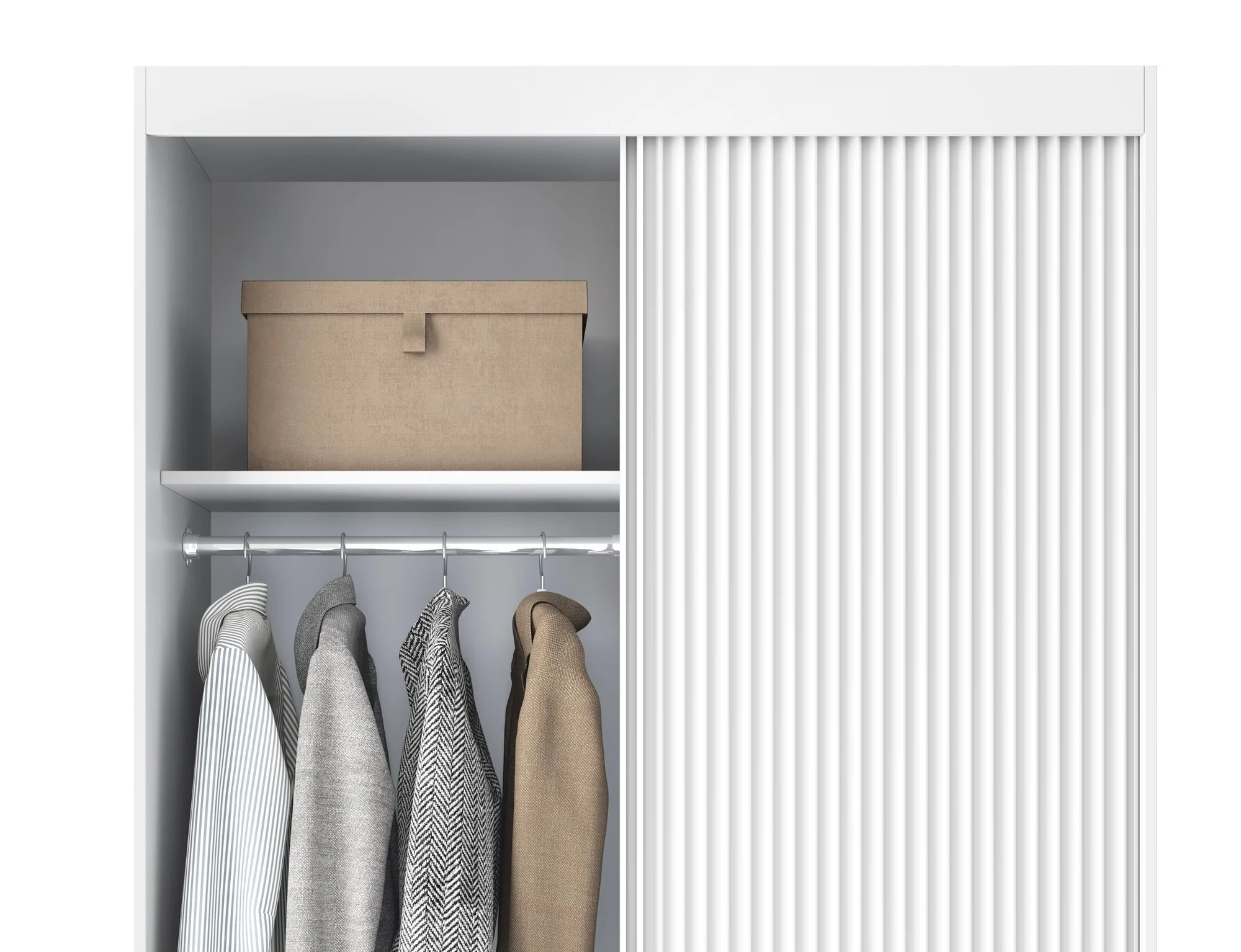 Eltap Biancco II 2D Sliding Wardrobe – White Matte 120 cm