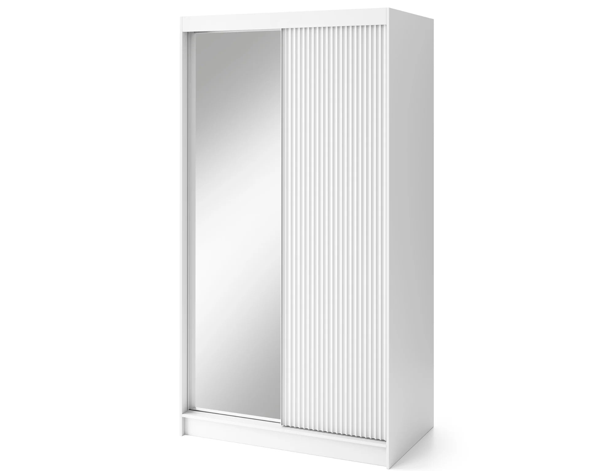 Eltap Biancco II 2D Sliding Wardrobe – White Matte 120 cm With Mirror