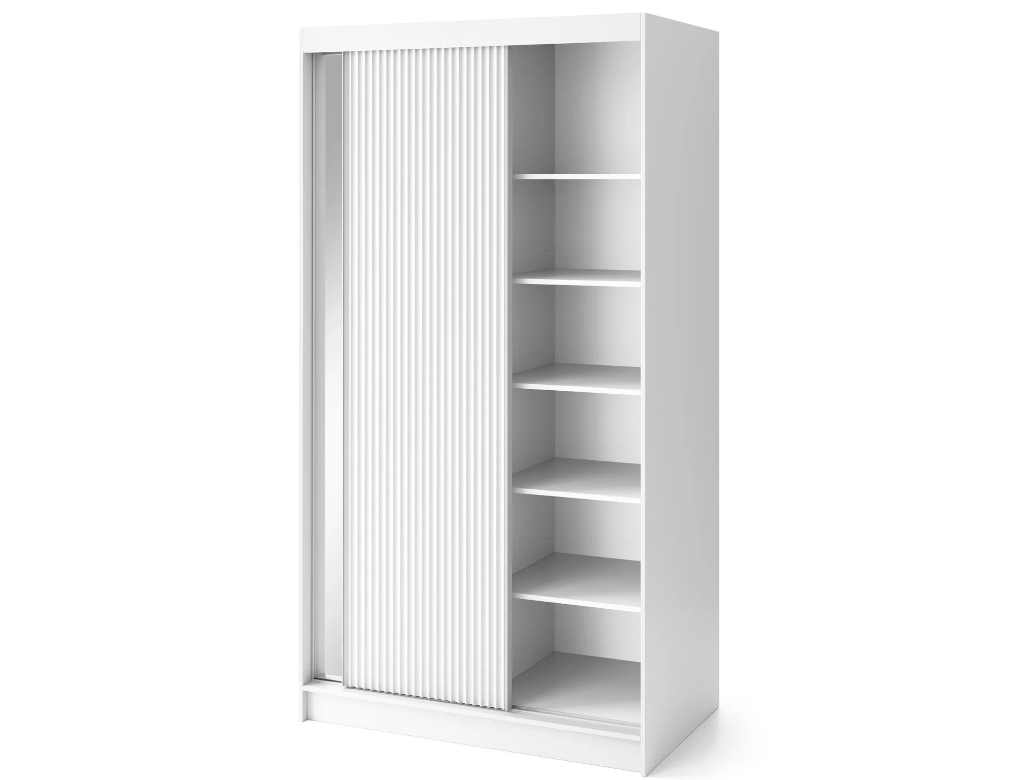 Eltap Biancco II 2D Sliding Wardrobe – White Matte 120 cm With Mirror