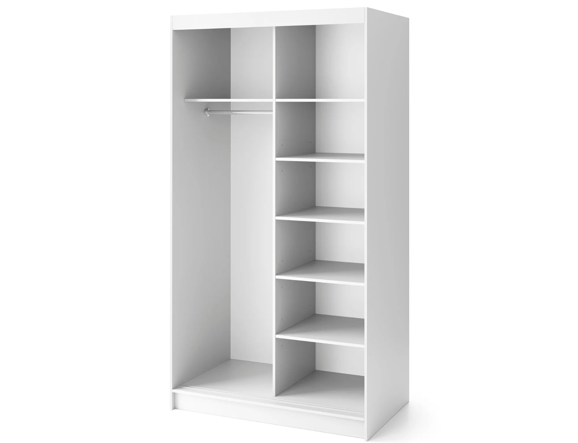 Eltap Biancco II 2D Sliding Wardrobe – White Matte 120 cm With Mirror