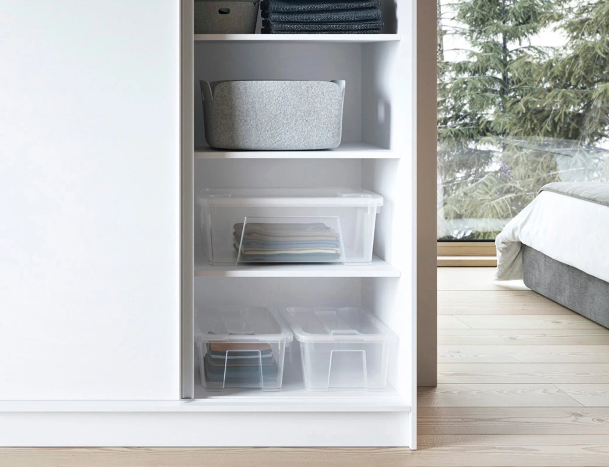 Eltap Biancco III 3D Sliding Wardrobe – White Matte 180 cm With Mirror