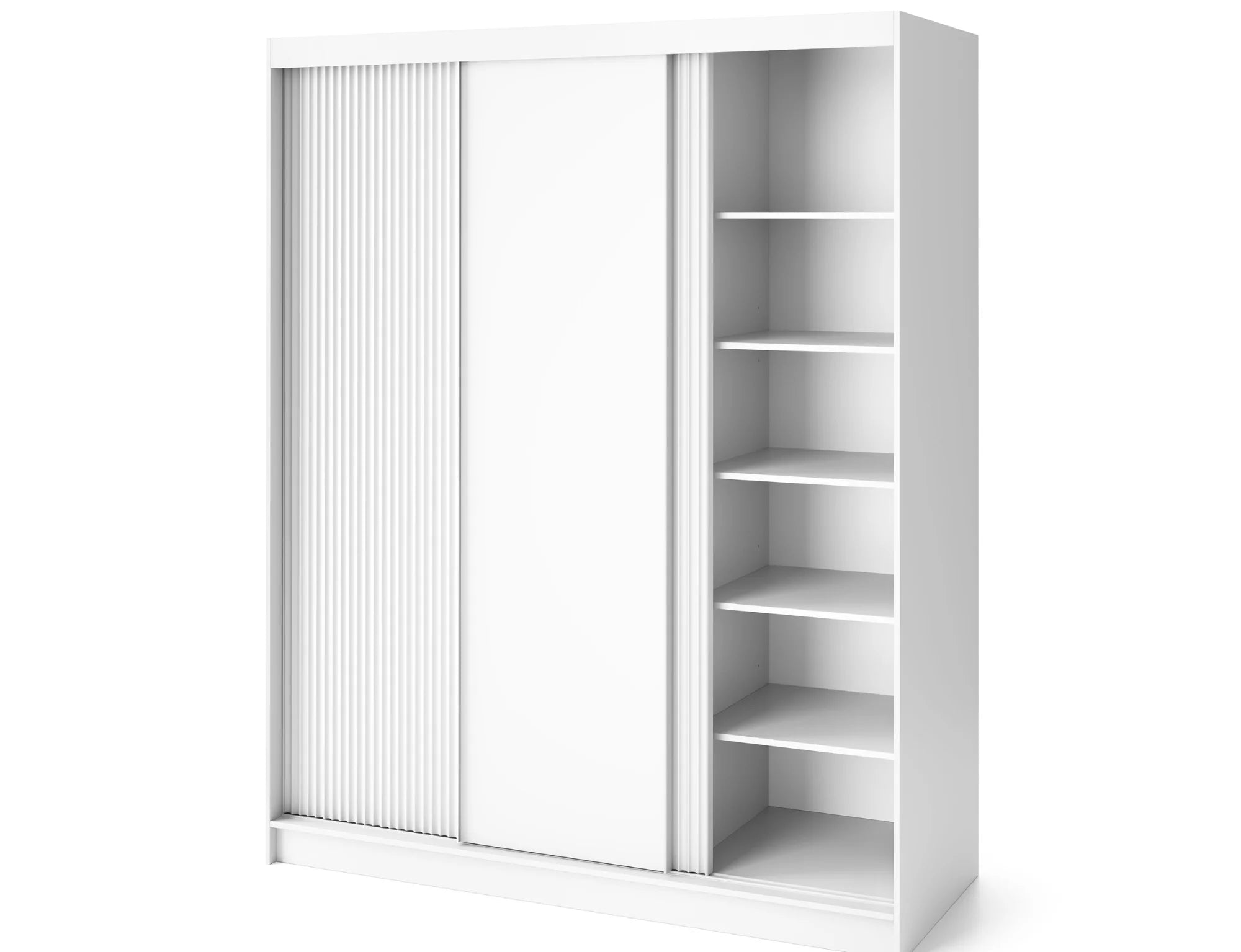 Eltap Biancco III 3D Sliding Wardrobe – White Matte 180 cm
