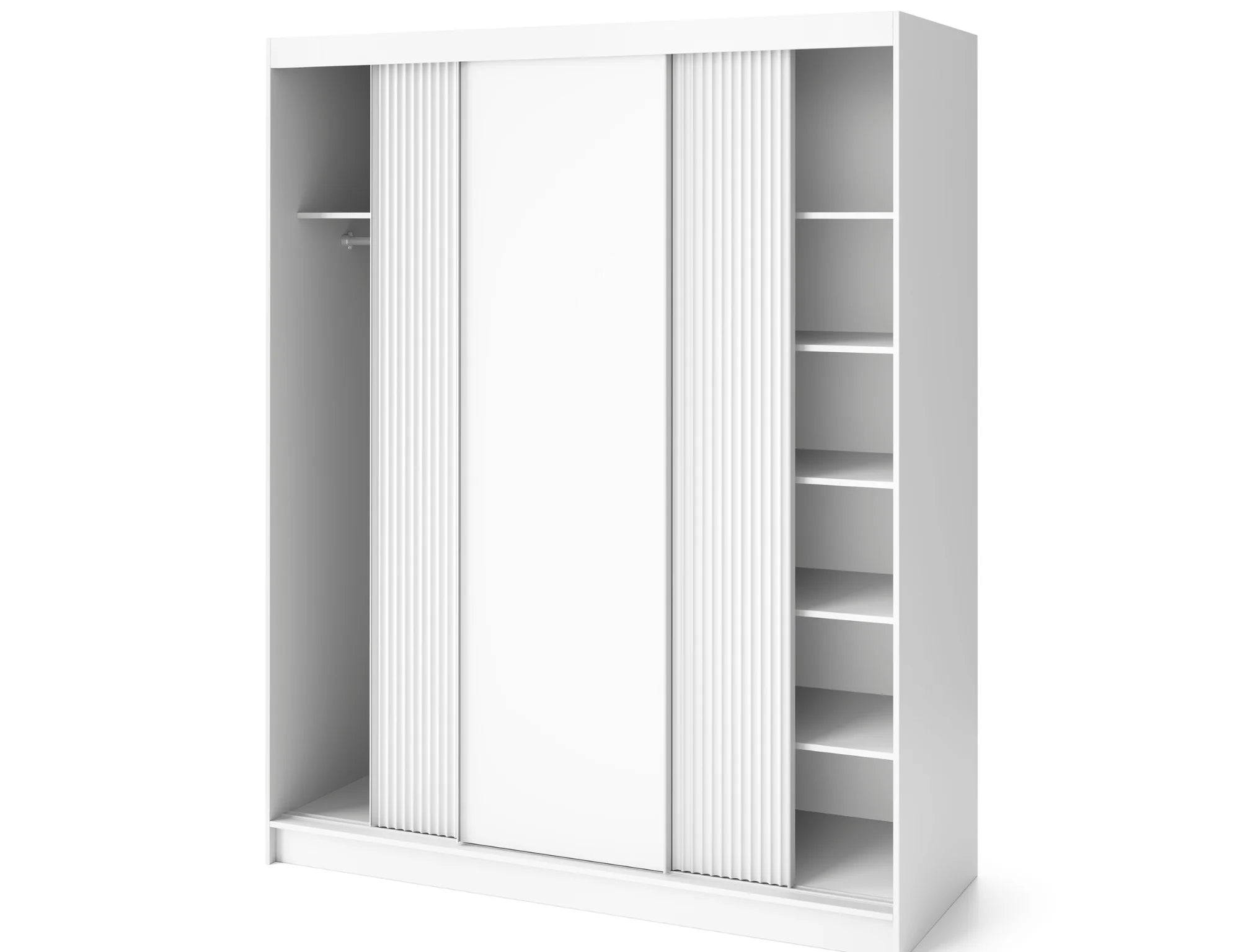 Eltap Biancco III 3D Sliding Wardrobe – White Matte 180 cm