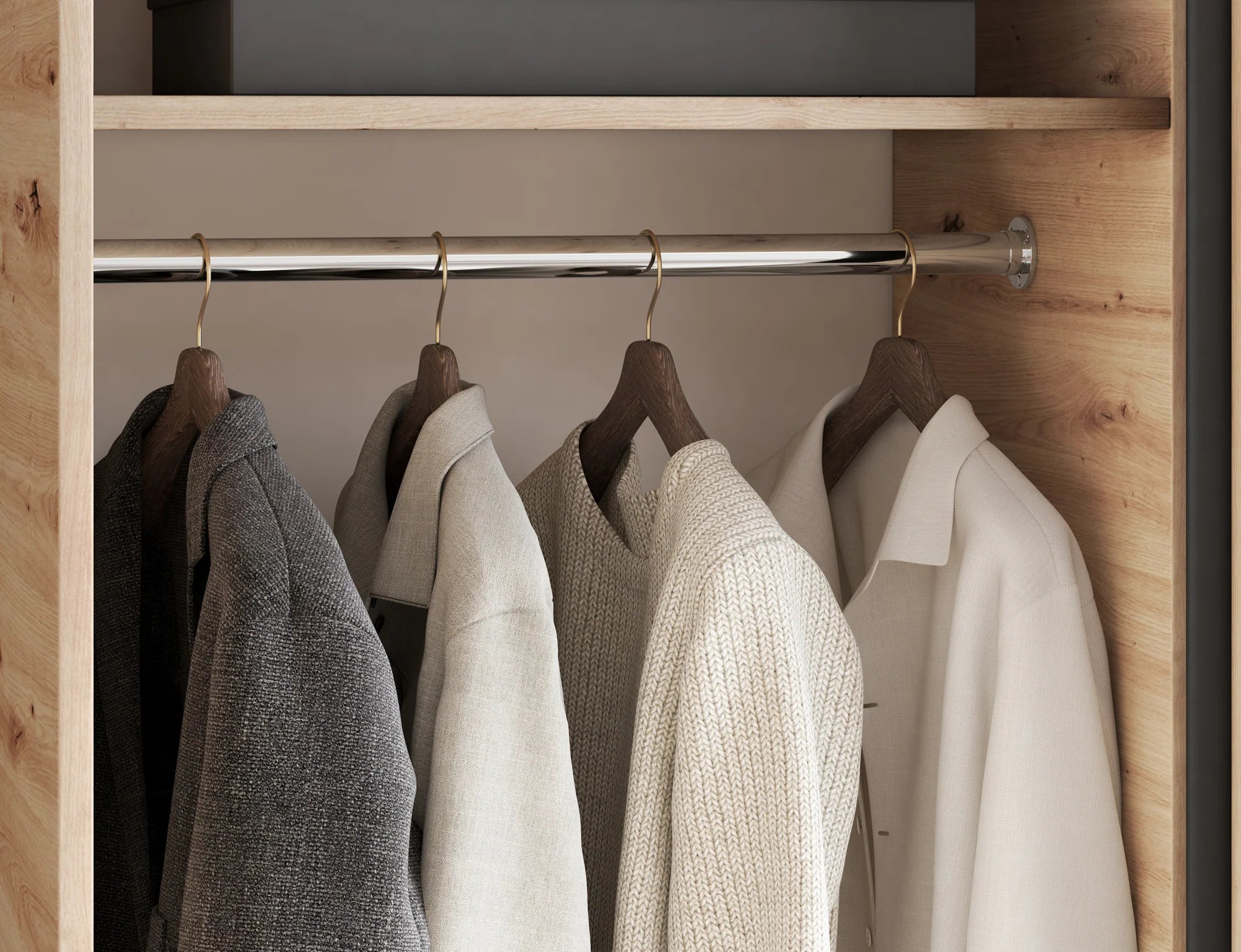 Eltap Emerio II 2D Sliding Wardrobe – Aristan Oak 120 cm with Mirror