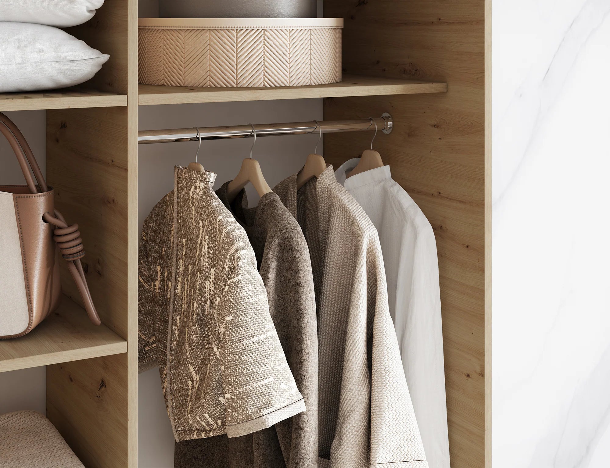 Eltap Emerio III 3D Sliding Wardrobe – Aristan Oak 180 cm with Mirrror