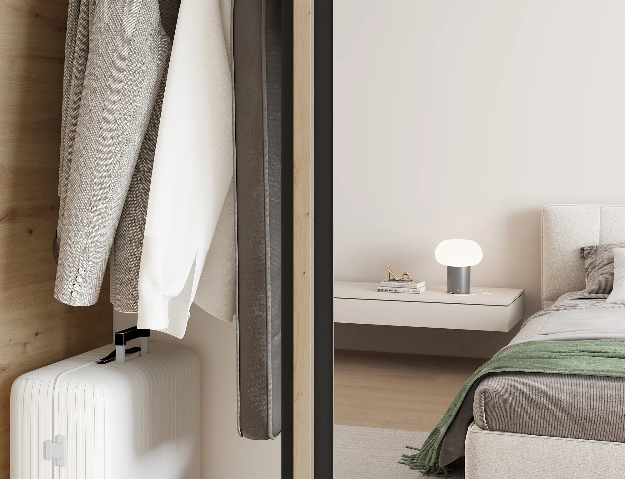 Eltap Emerio III 3D Sliding Wardrobe – Aristan Oak 180 cm with Mirrror