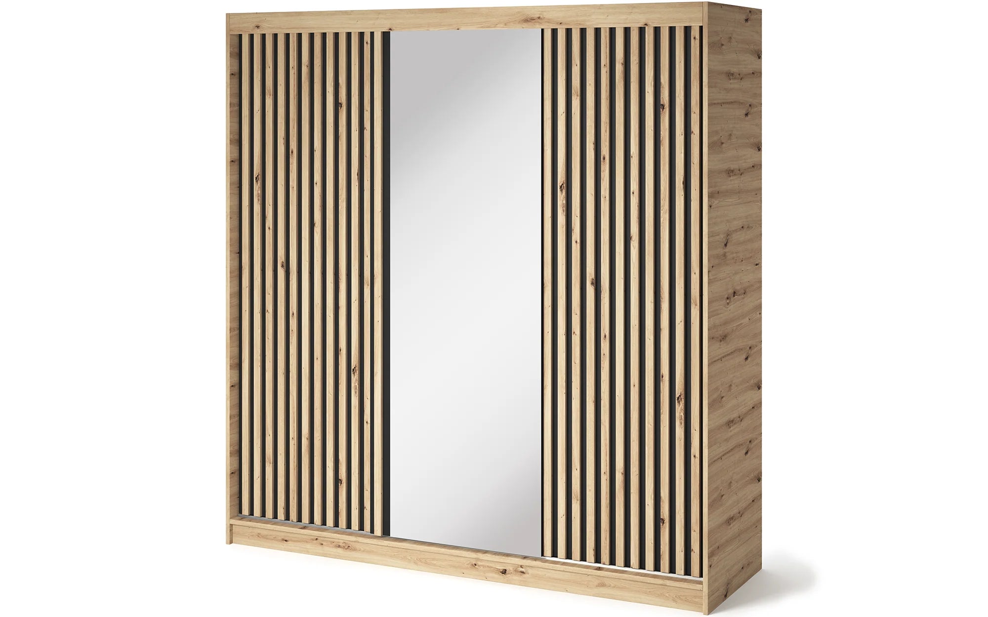 Eltap Emerio III 3D Sliding Wardrobe – Aristan Oak 180 cm with Mirrror