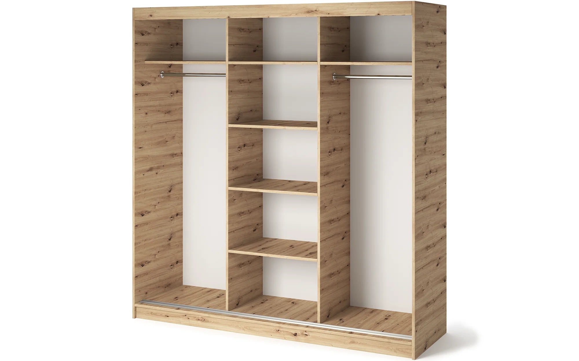 Eltap Emerio III 3D Sliding Wardrobe – Aristan Oak 180 cm with Mirrror