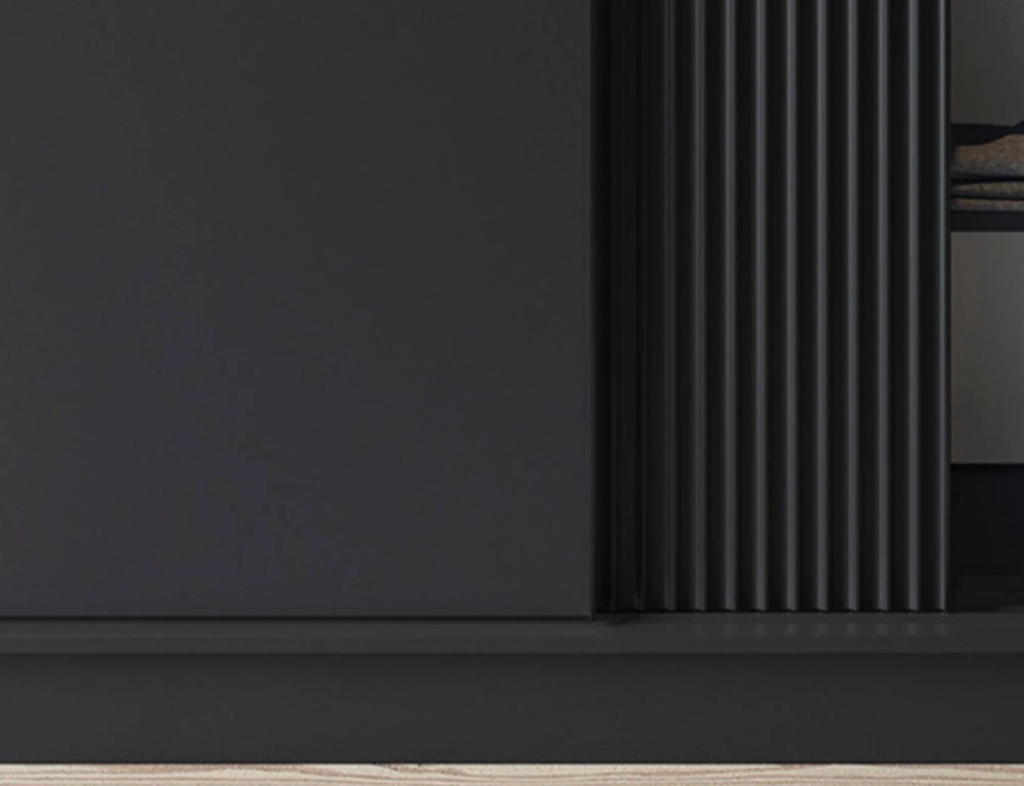 Eltap Prescco III 3D Sliding Wardrobe – Black Matte 180 cm