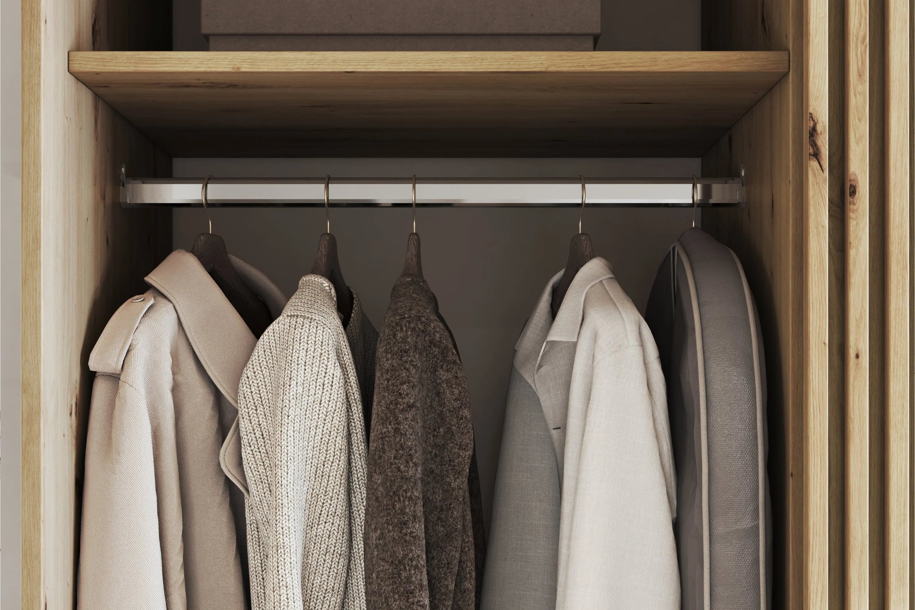 Eltap Voodi II 2D Sliding Wardrobe – Aristan Oak 120 cm with Mirror