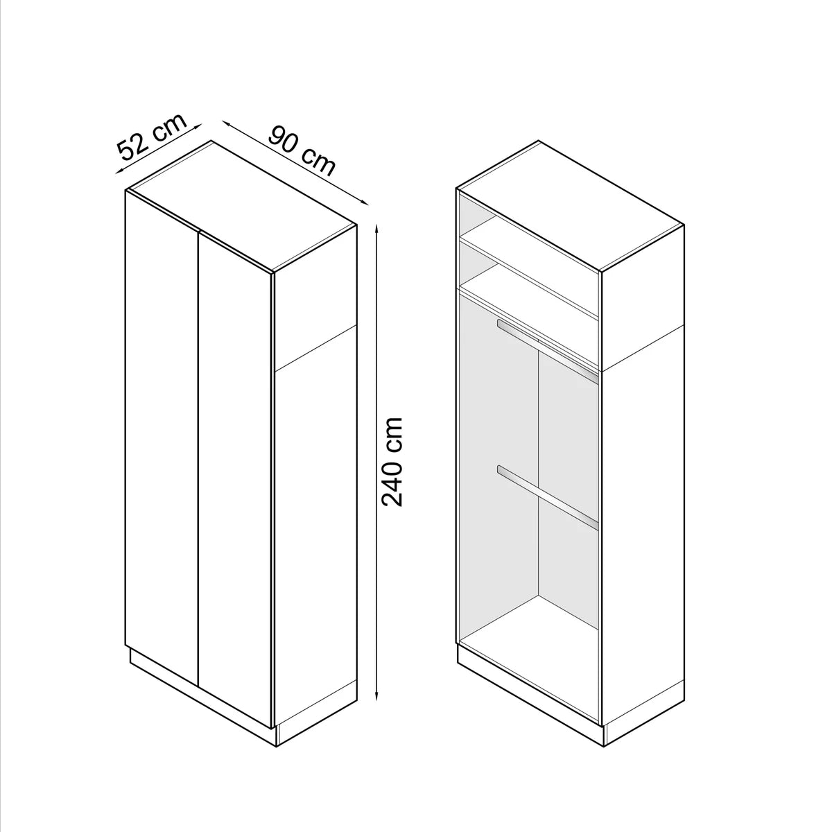 SLEEP VARIA Customizable Bedroom Build-in System – Oiled Oak / White Gloss
