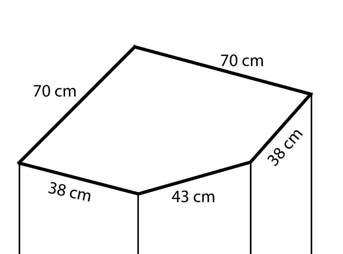 Rayo Corner Wardrobe – Cashmere, 70 cm