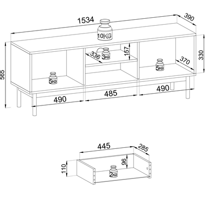 PI JAPANDI RTV154 TV STAND – Cashmere