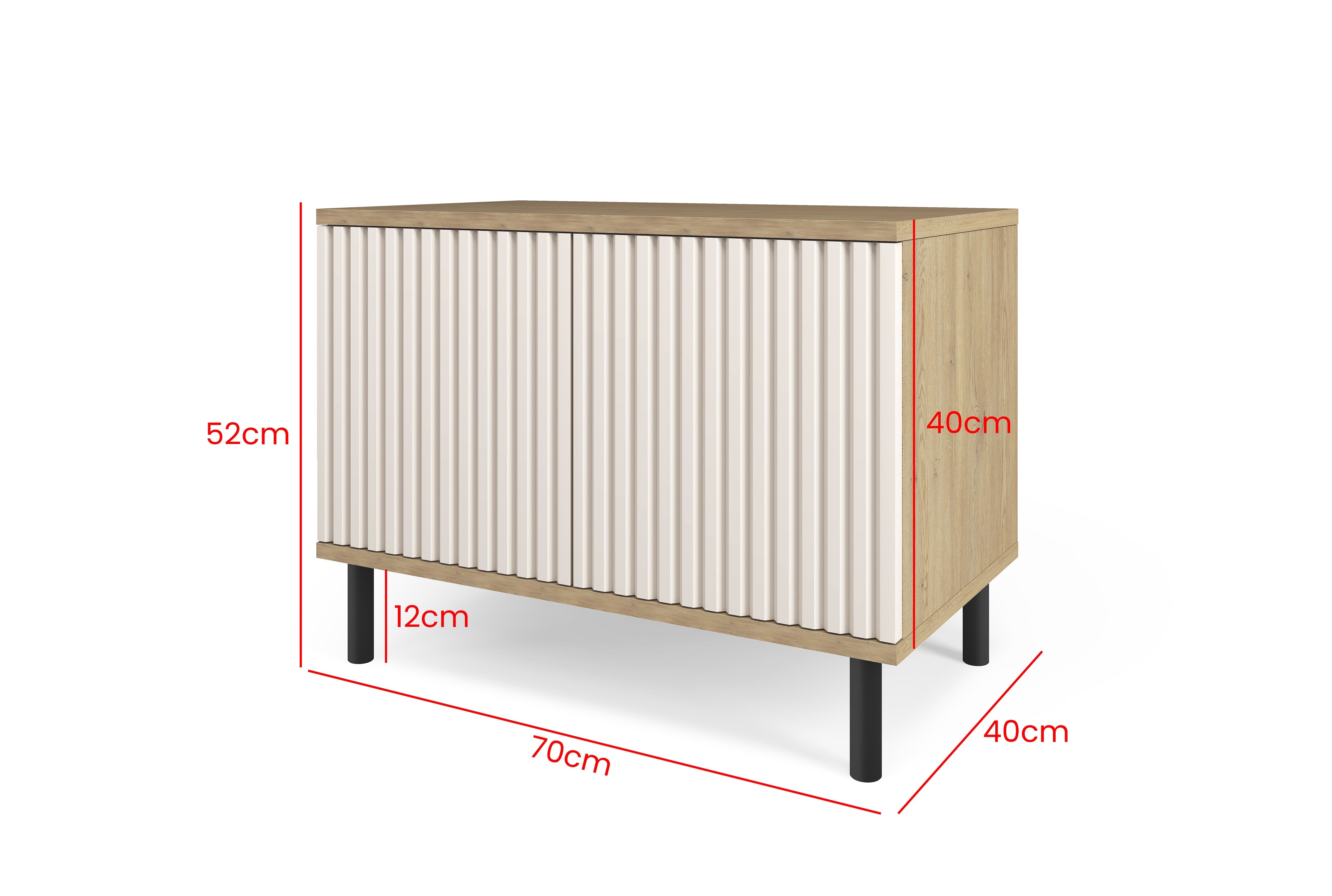 Bello Hallway Set 6 – Choose Leg Height & Panel Colour | Cashmere & Cremona Oak