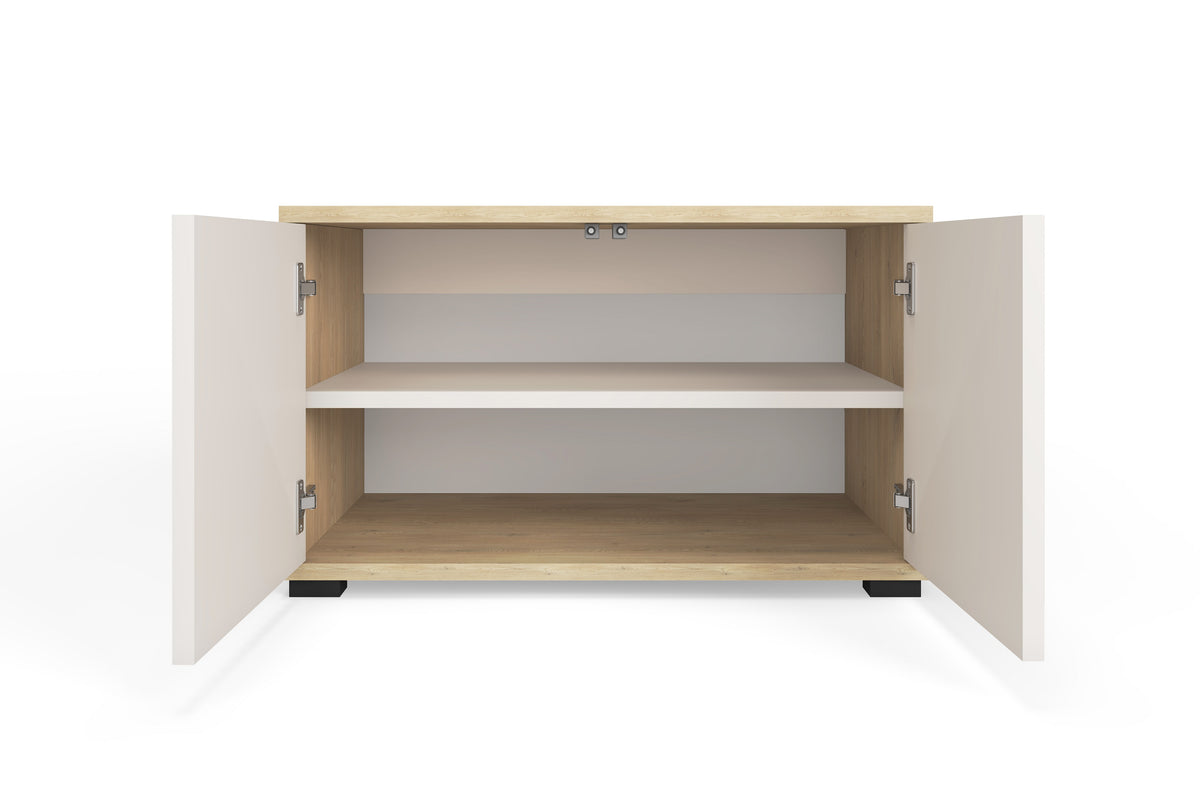 Bello Hallway Set 6 – Choose Leg Height & Panel Colour | Cashmere & Cremona Oak
