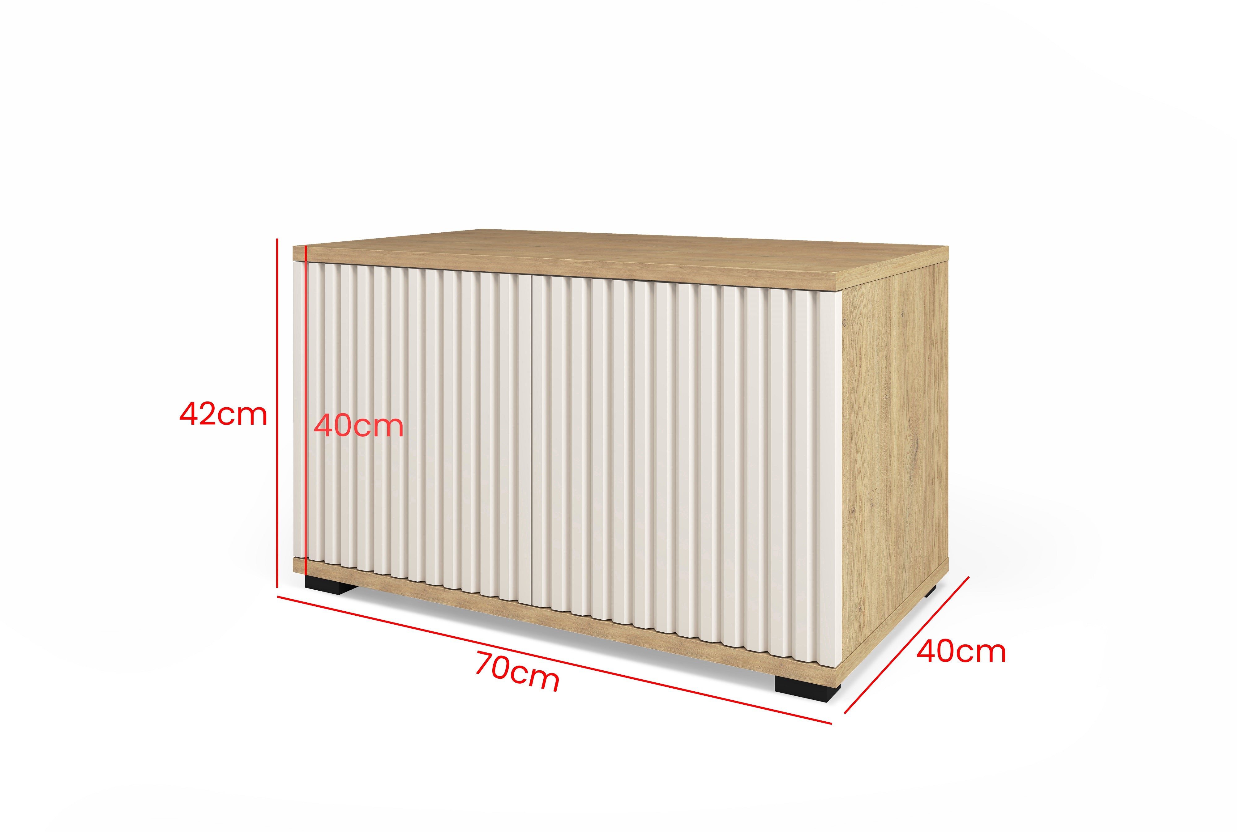 Bello Hallway Wardrobe Set 2 – Choose Leg Height, Mirror & Panel Colour | Cashmere & Cremona Oak