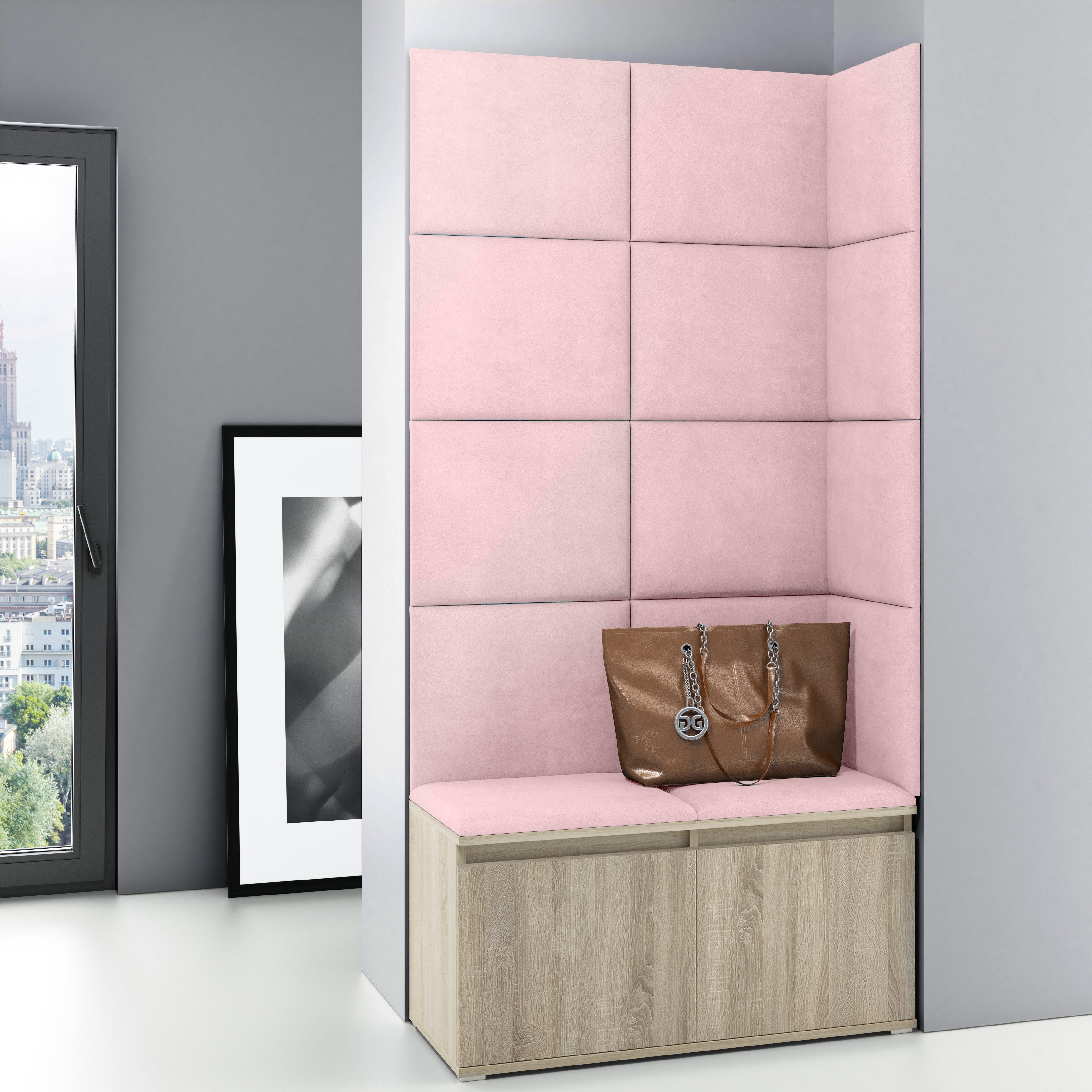 PK Emi 2 Hallway Wardrobe Sonoma - Flamingo