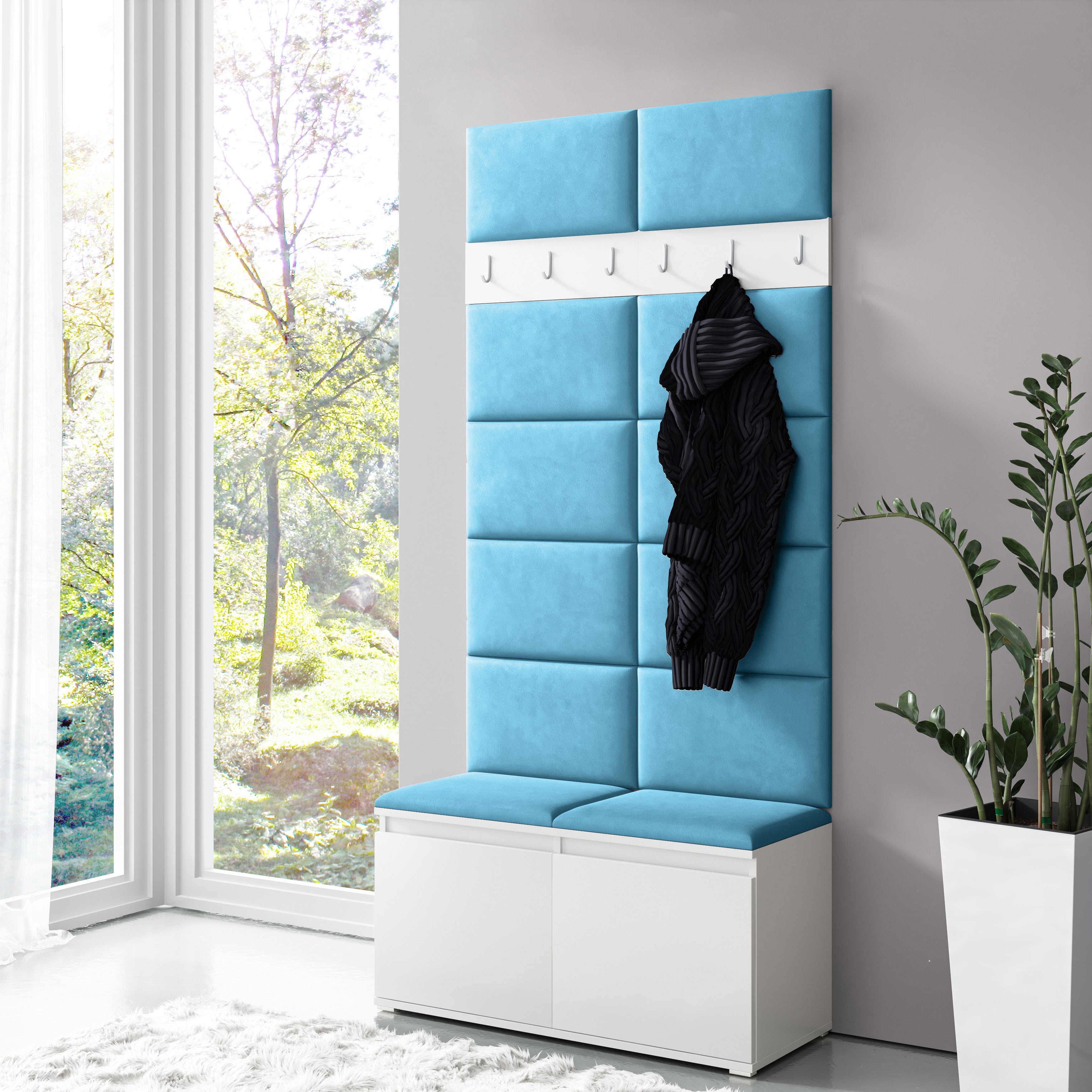 PK Emi 1 Hallway Wardrobe White - Azur