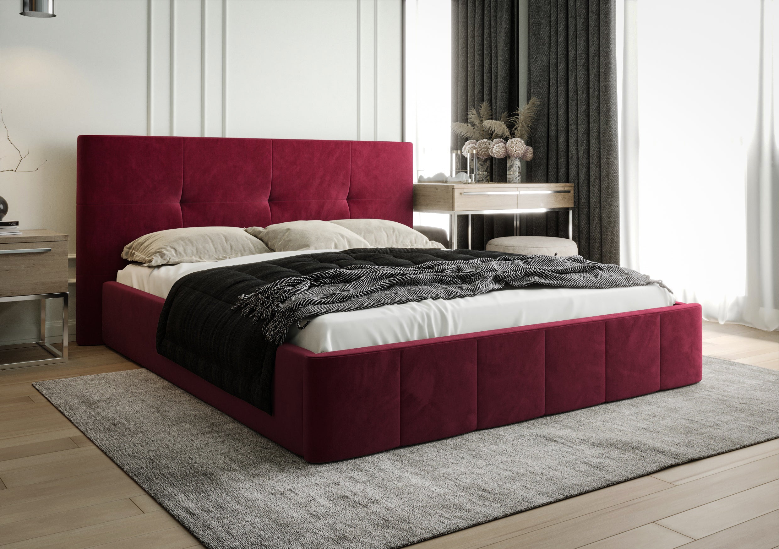 G-Venti Upholstered Bed with Metal Frame