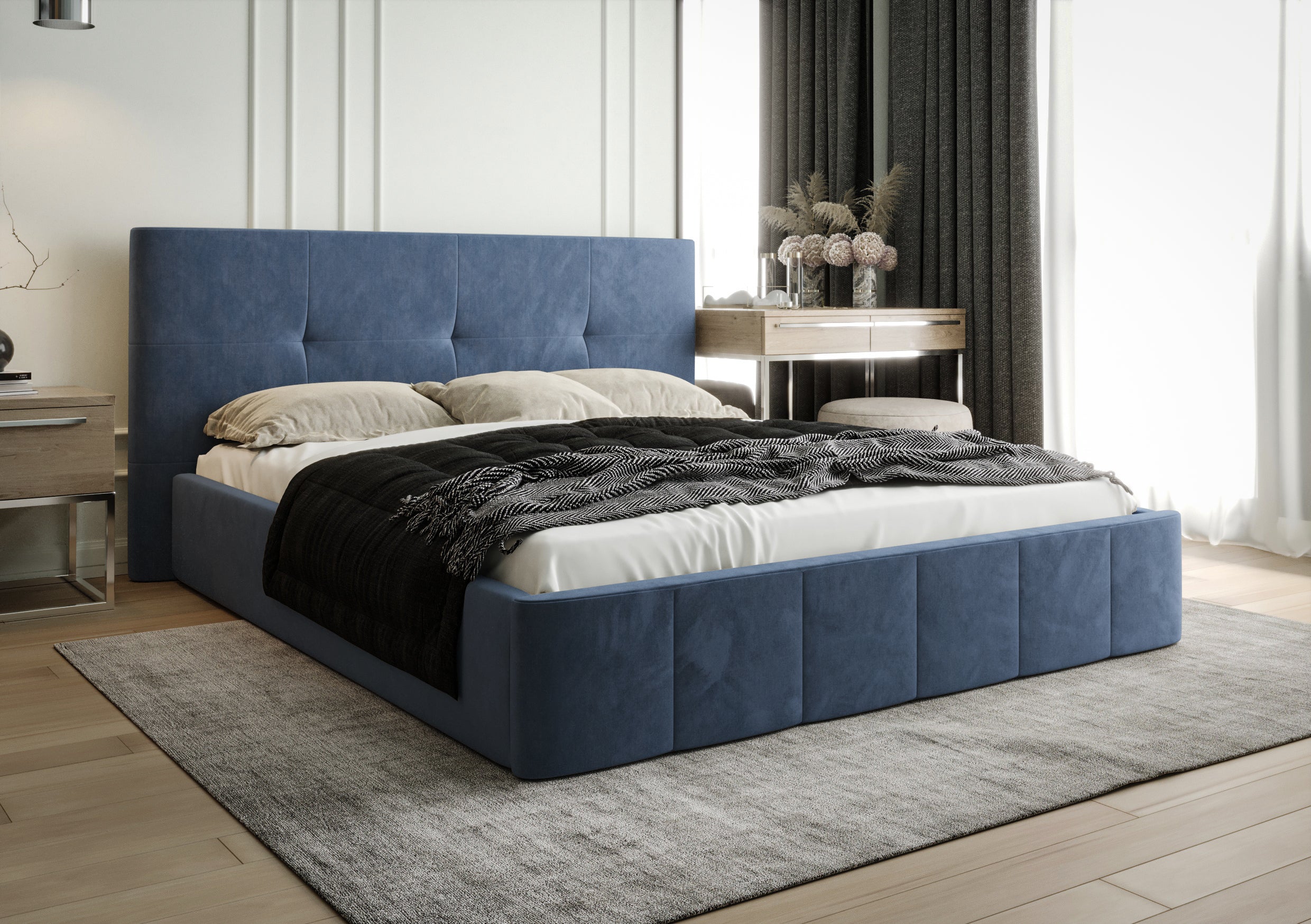 G-Venti Upholstered Bed with Metal Frame