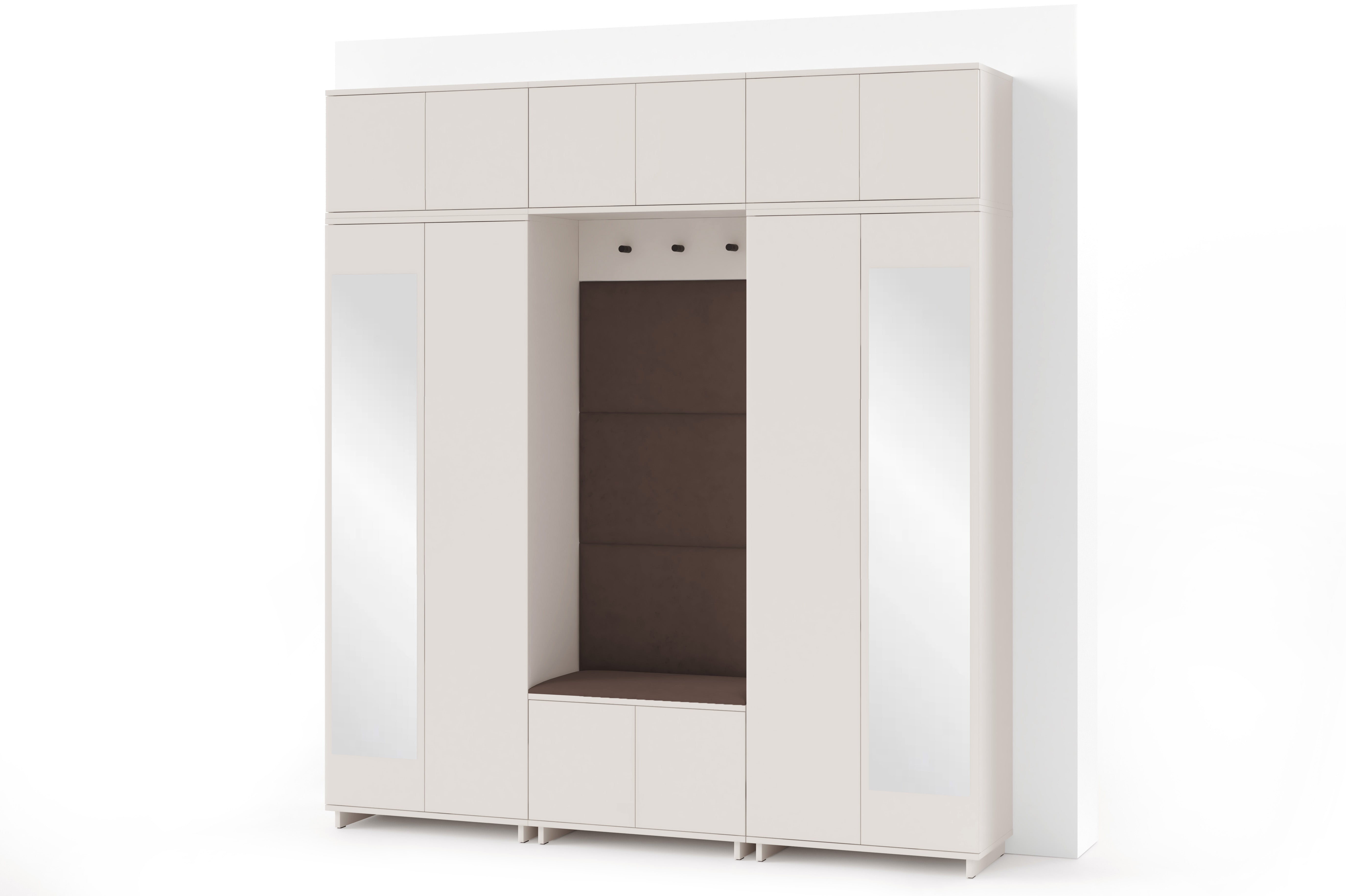 PK Bianco 2 Hallway Wardrobe Set - Dark Brown