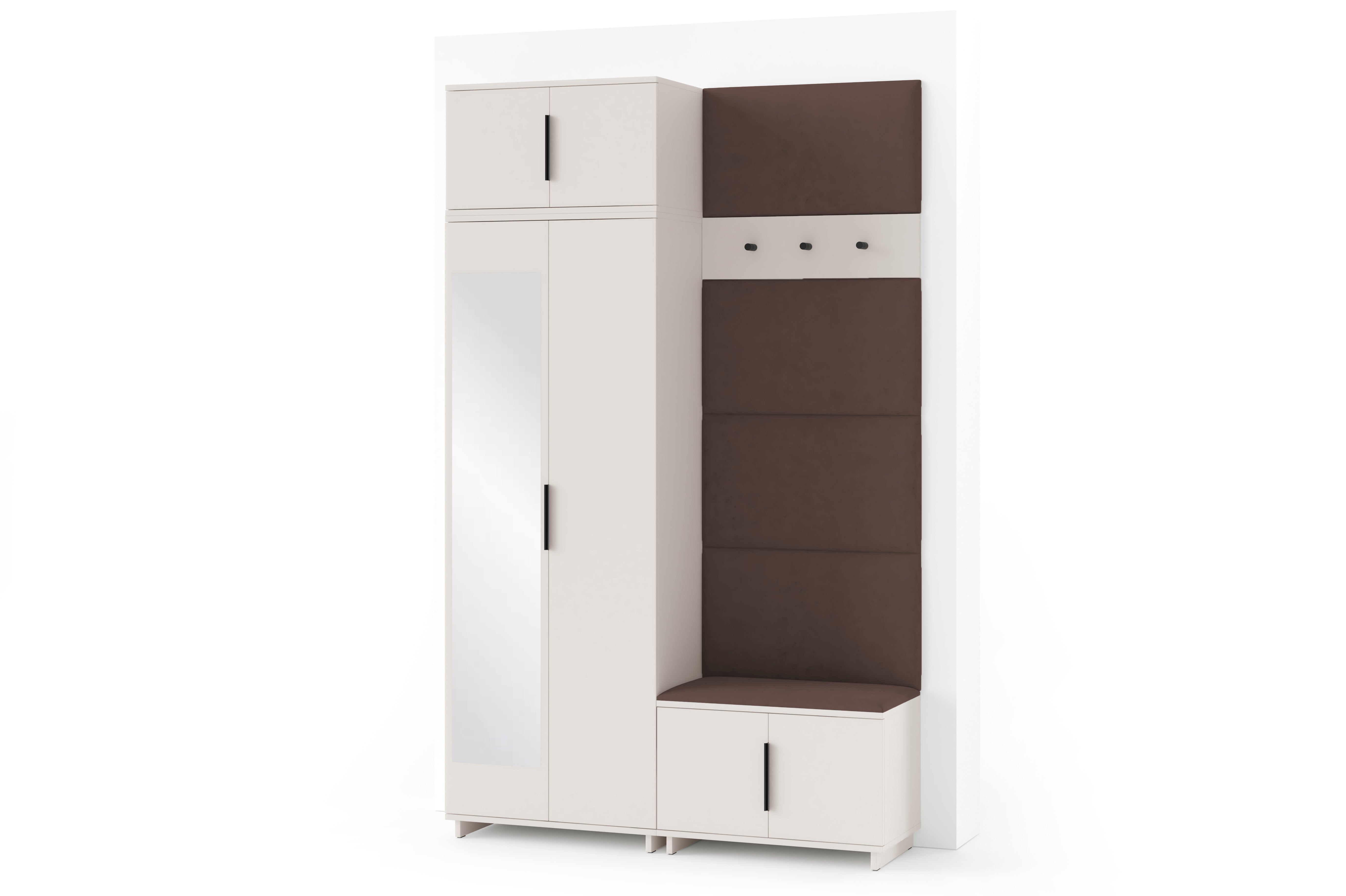 PK Bianco 4 Hallway Wardrobe Set - Dark Brown