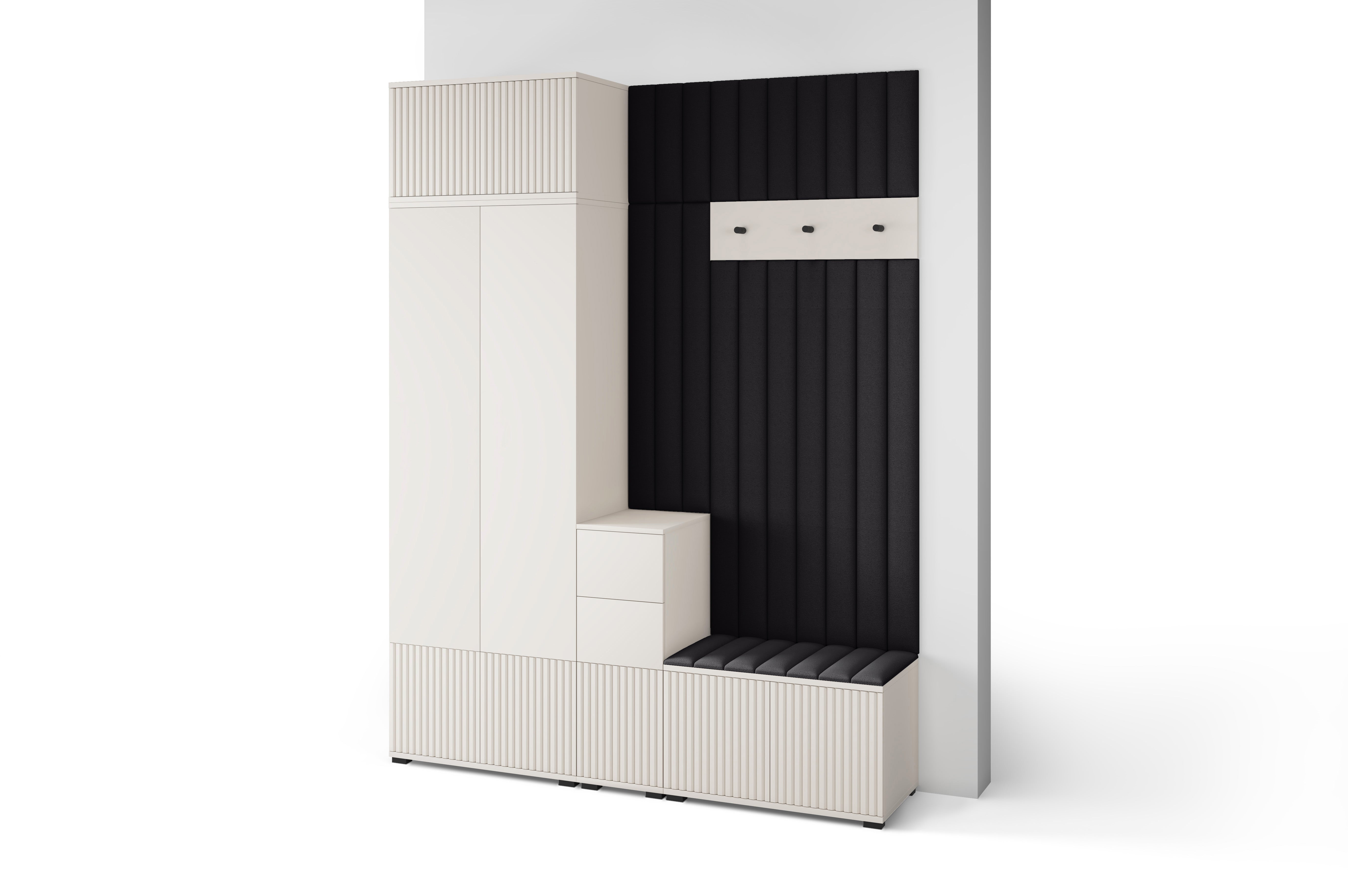 PK Rayo 8 Hallway Wardrobe - Upholstered Panels in Various Colours