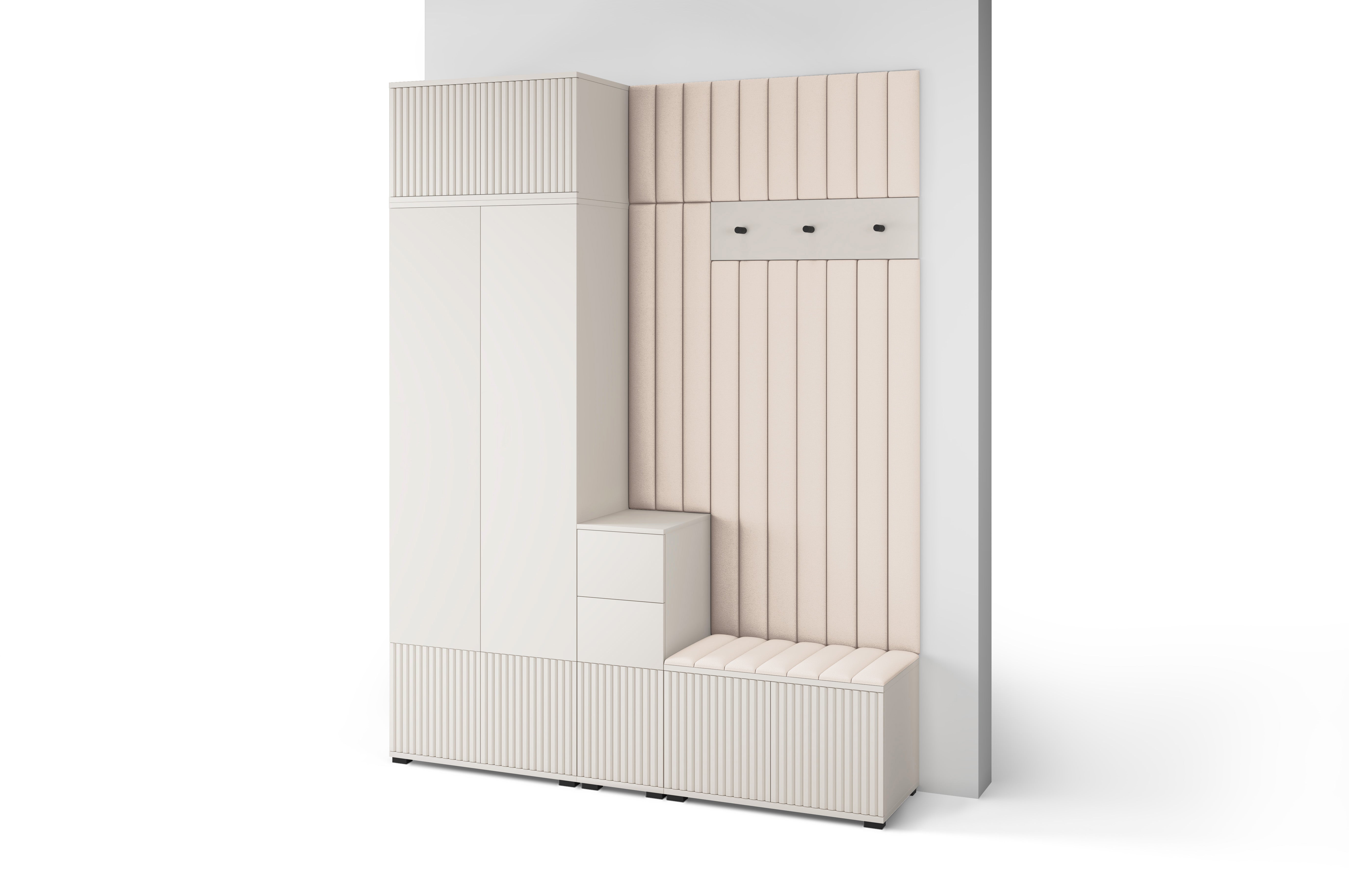 PK Rayo 8 Hallway Wardrobe - Upholstered Panels in Various Colours